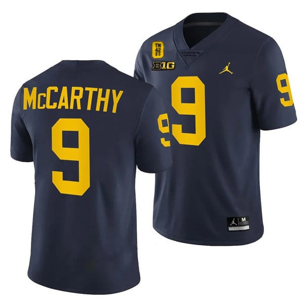 Michigan Wolverines TM 42 Patch Honor Tate Myre #25 Jersey - All Stitched