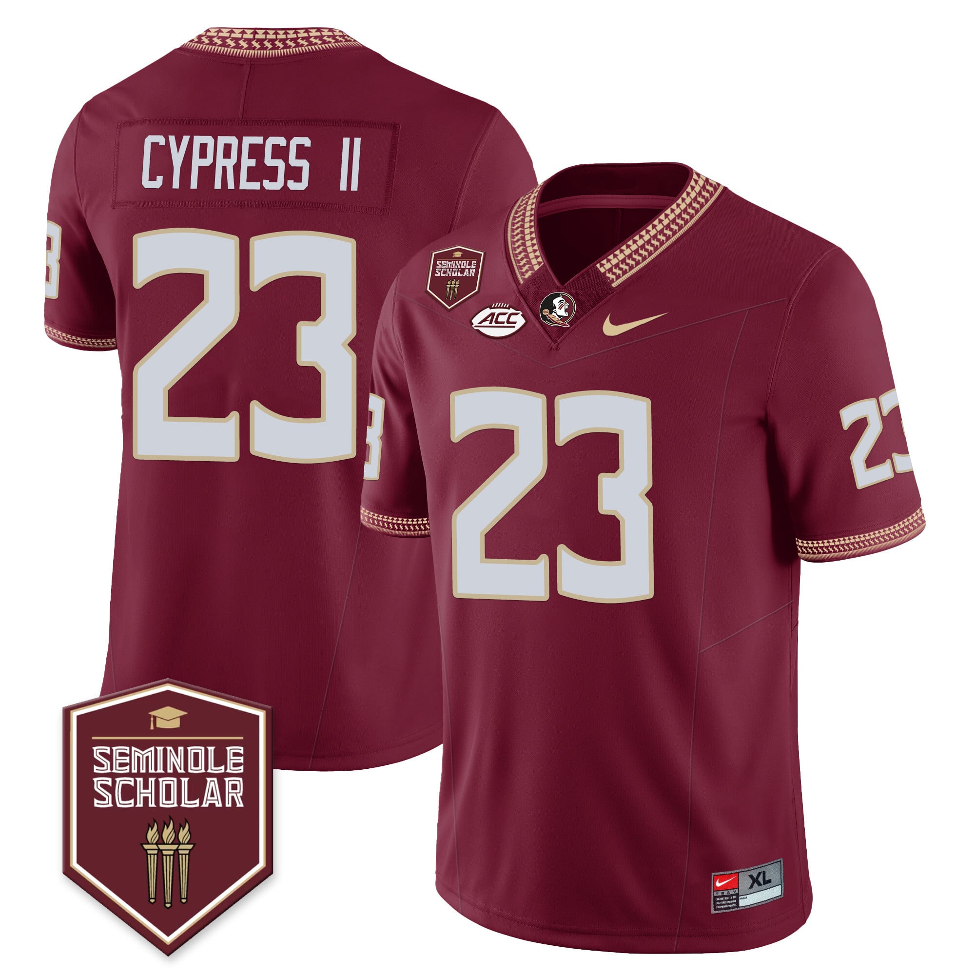 Men’s Florida State Seminoles Football Vapor Jersey – All Stitched