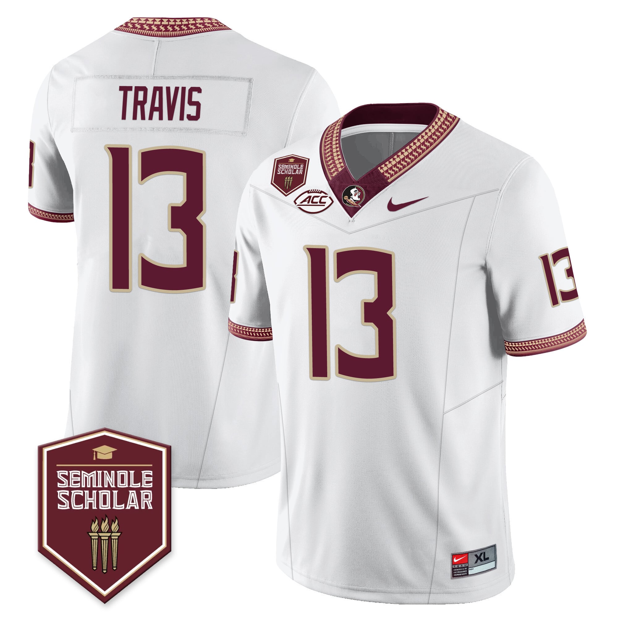 Men’s Florida State Seminoles Football Vapor Jersey – All Stitched