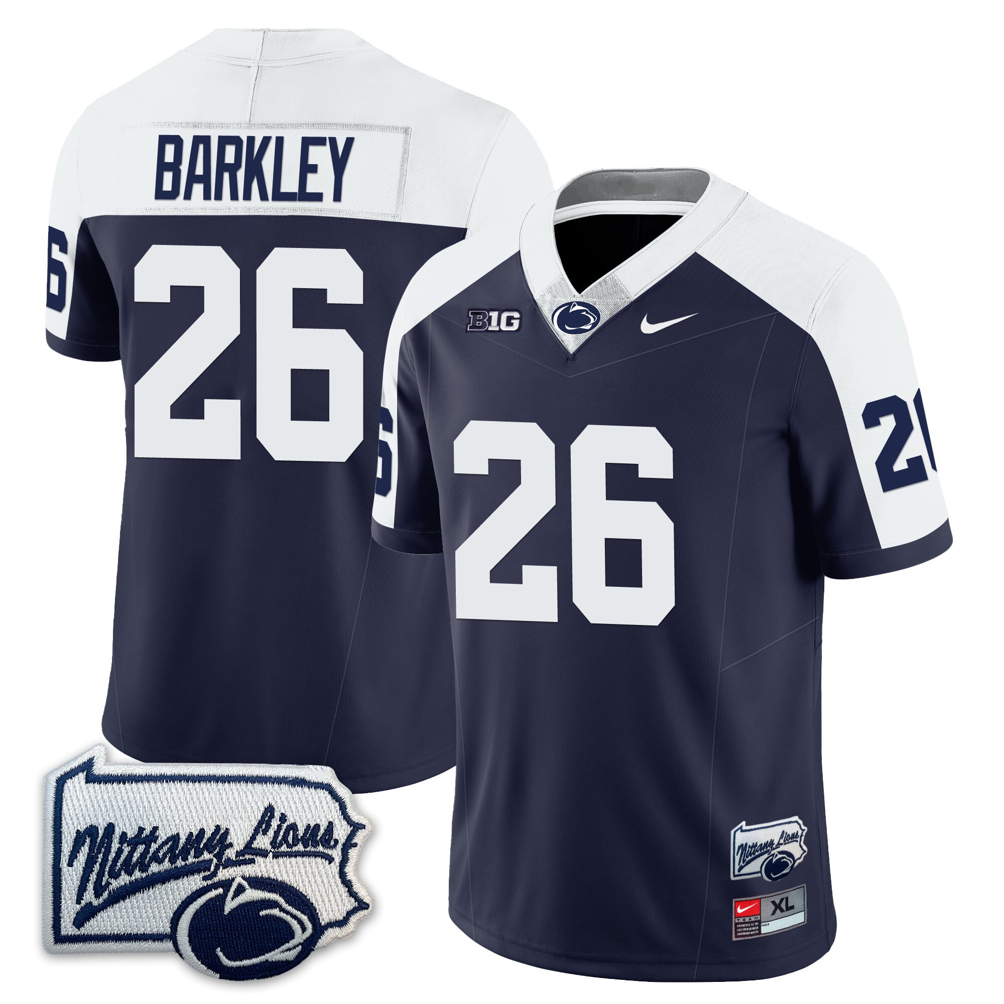 Men’s Penn State Nittany Lions Football Jersey - Pennsylvania Map - All Stitched