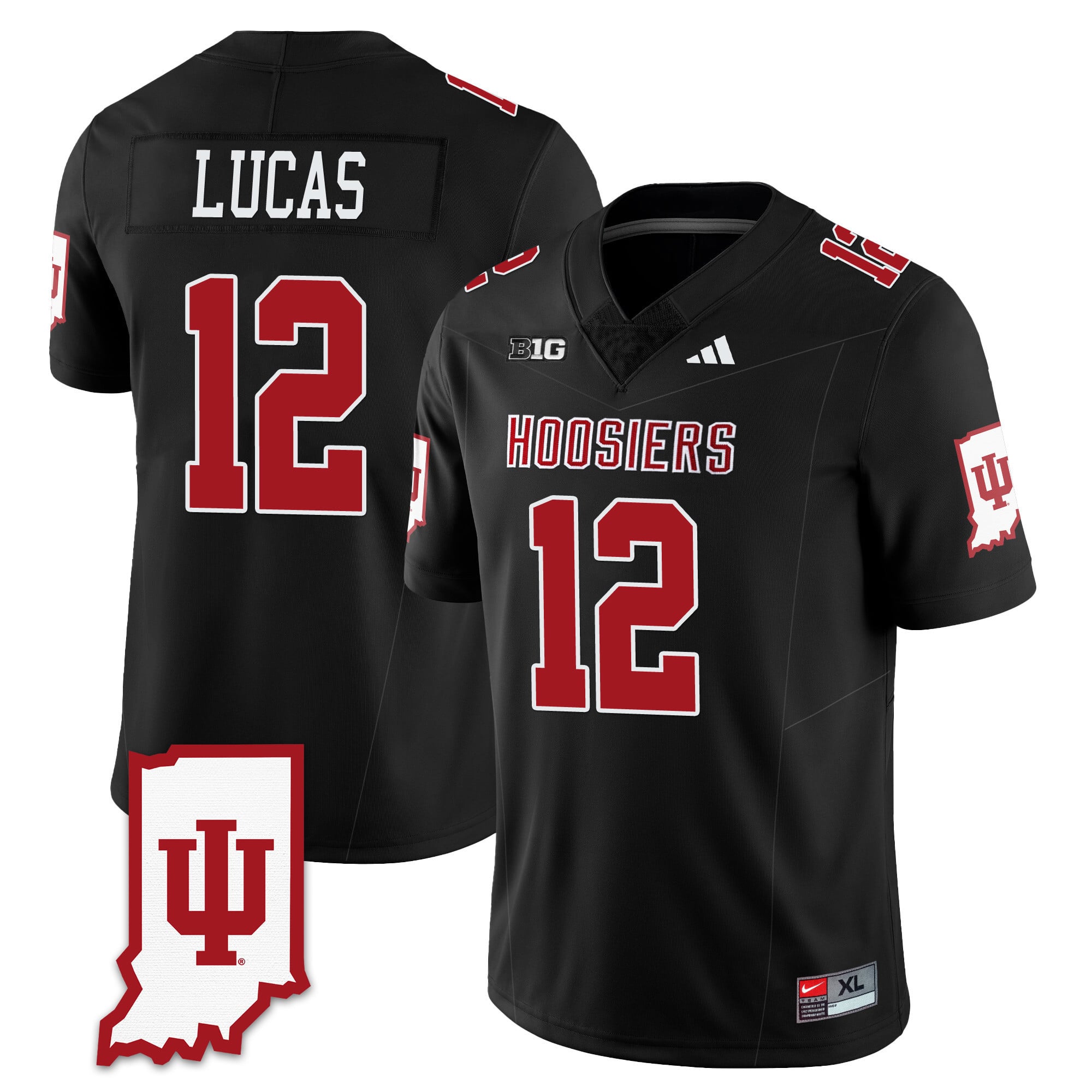 Men's Indiana Hoosiers Football Jersey All Stitched - Indiana Map