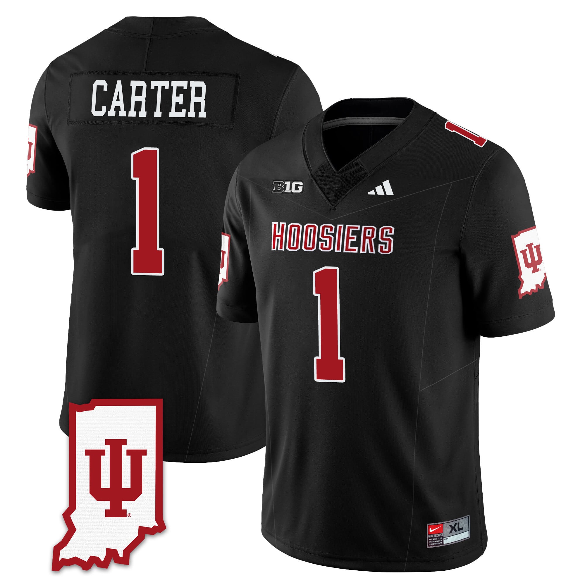 Men's Indiana Hoosiers Football Jersey All Stitched - Indiana Map