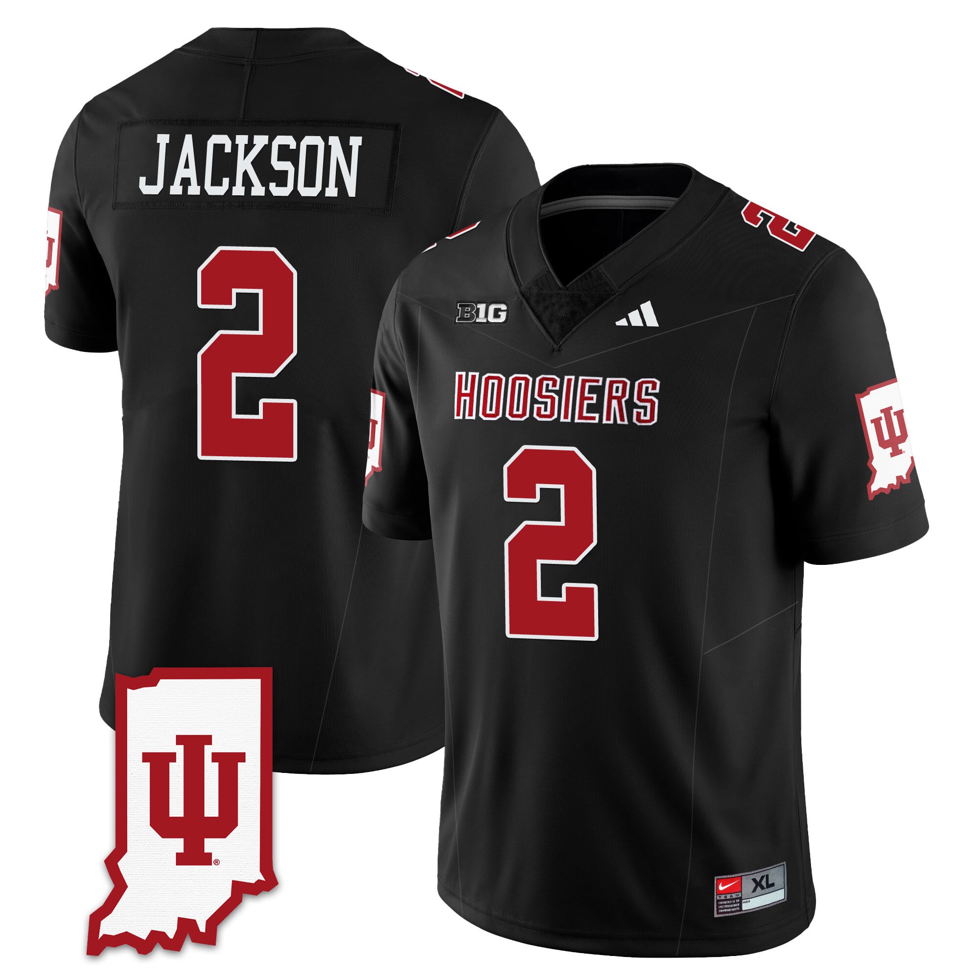 Men's Indiana Hoosiers Football Jersey All Stitched - Indiana Map