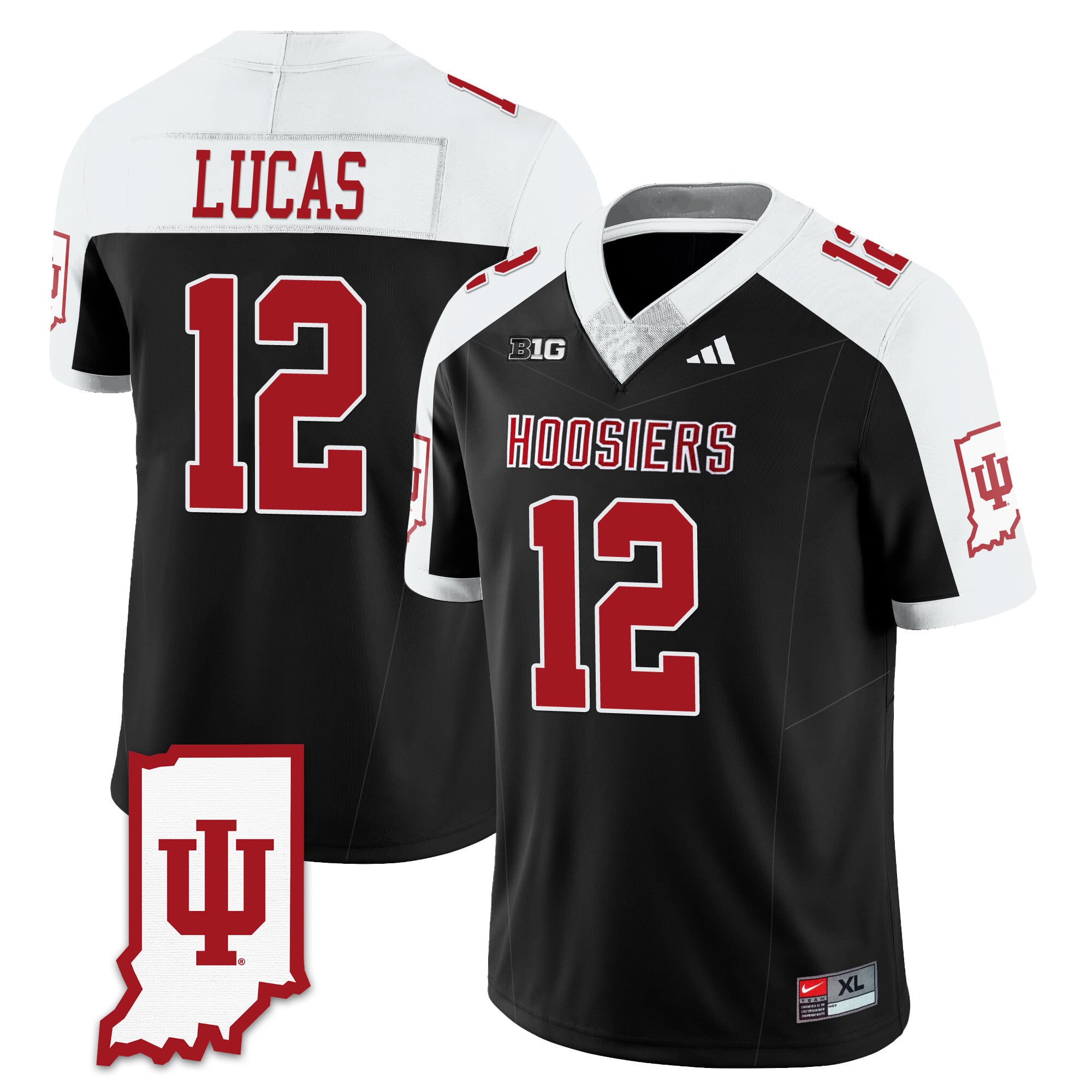 Men's Indiana Hoosiers Football Jersey All Stitched - Indiana Map