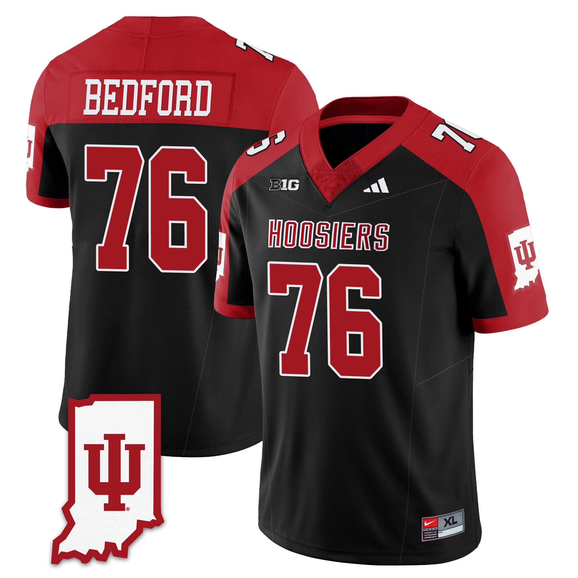 Men's Indiana Hoosiers Football Jersey All Stitched - Indiana Map