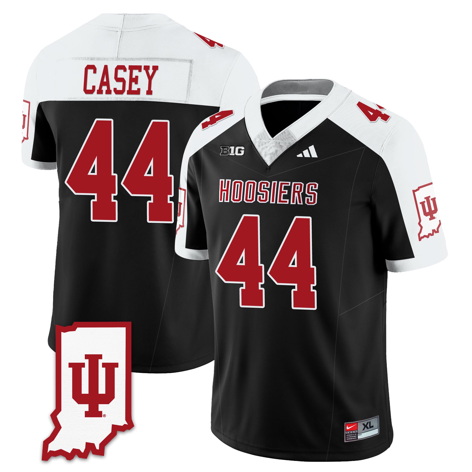 Men's Indiana Hoosiers Football Jersey All Stitched - Indiana Map