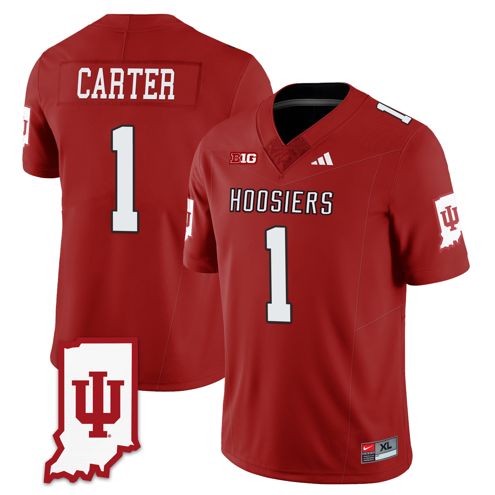 Men's Indiana Hoosiers Football Jersey All Stitched - Indiana Map