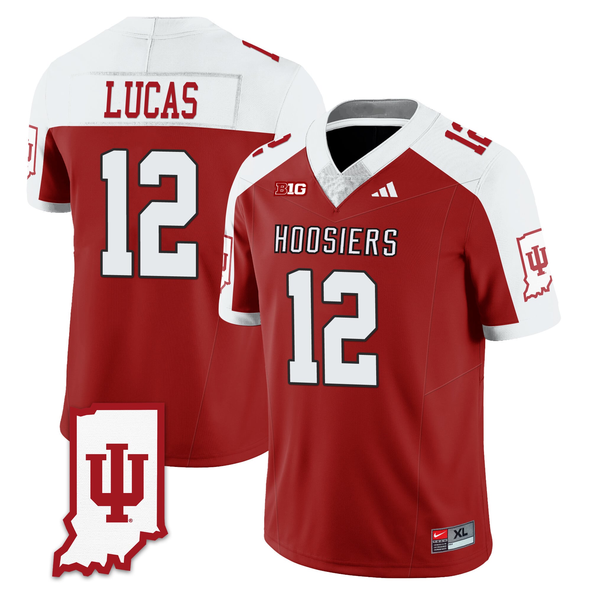 Men's Indiana Hoosiers Football Jersey All Stitched - Indiana Map