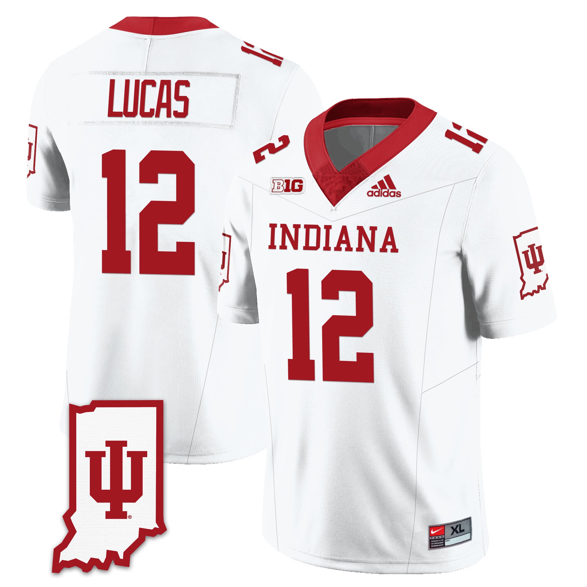 Men's Indiana Hoosiers Football Jersey All Stitched - Indiana Map