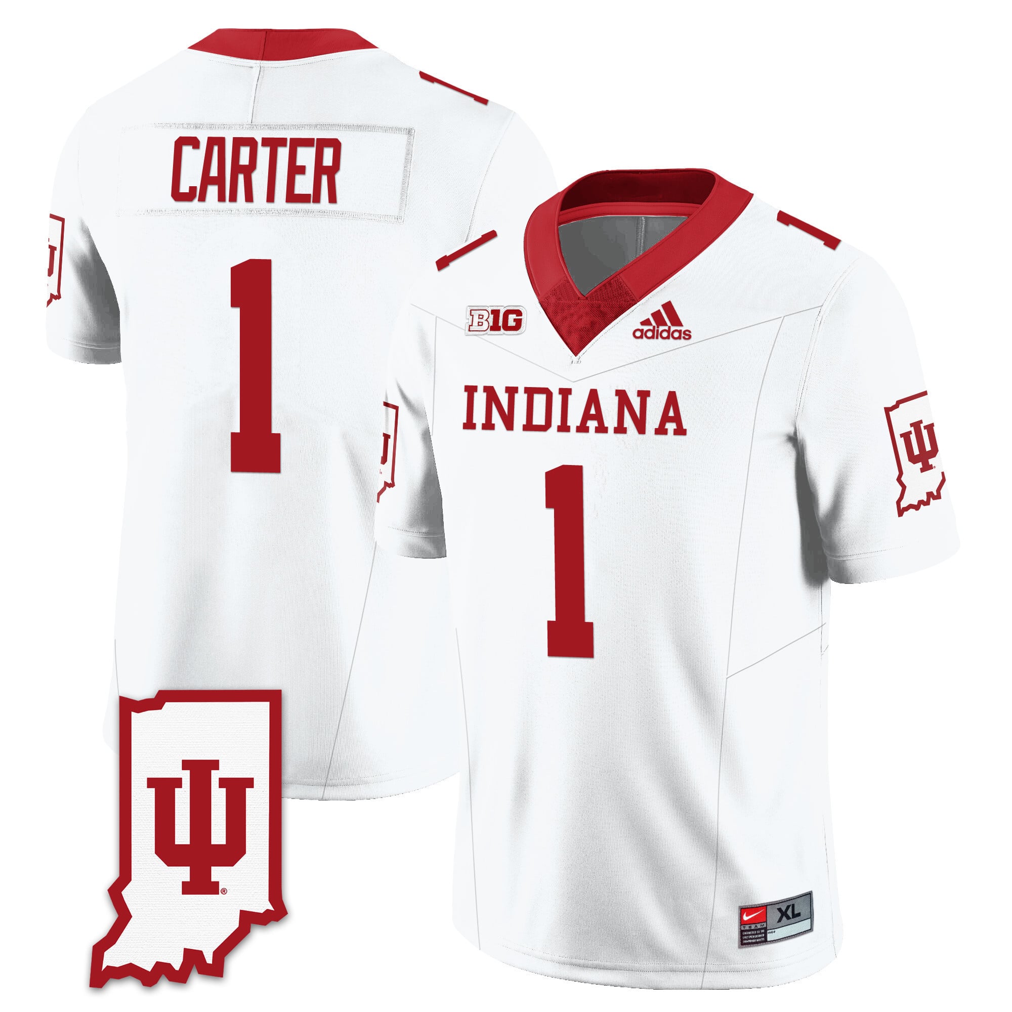 Men's Indiana Hoosiers Football Jersey All Stitched - Indiana Map