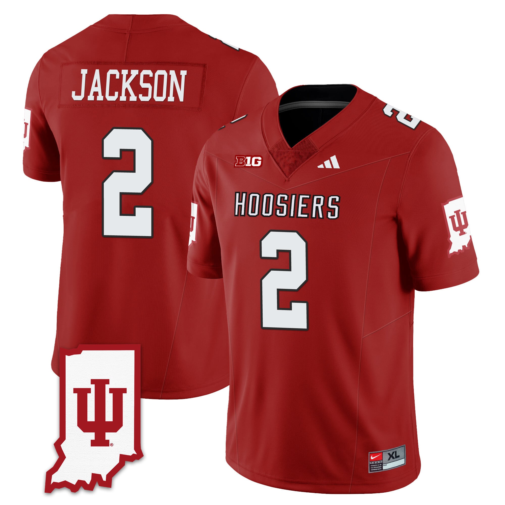 Men's Indiana Hoosiers Football Jersey All Stitched - Indiana Map