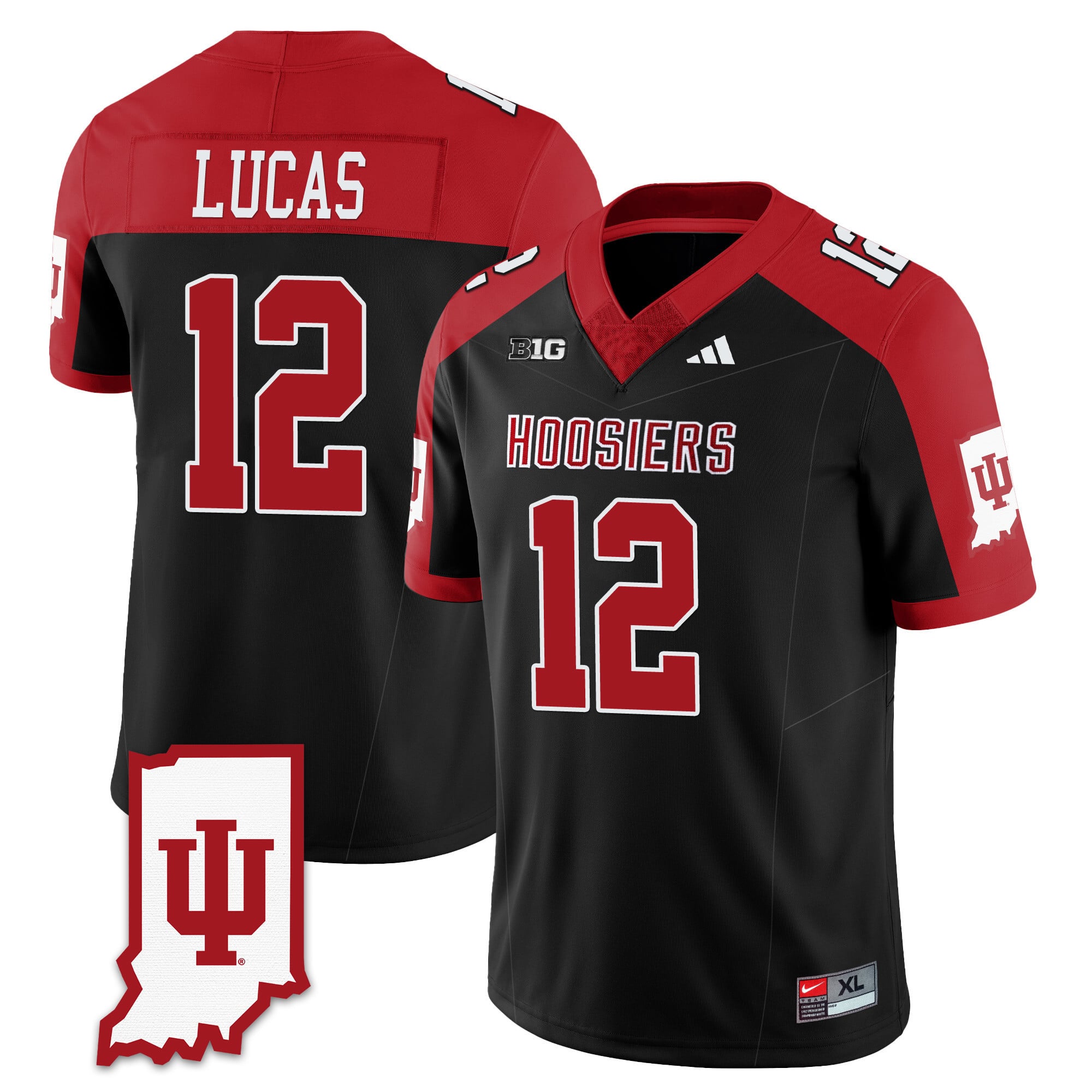 Men's Indiana Hoosiers Football Jersey All Stitched - Indiana Map
