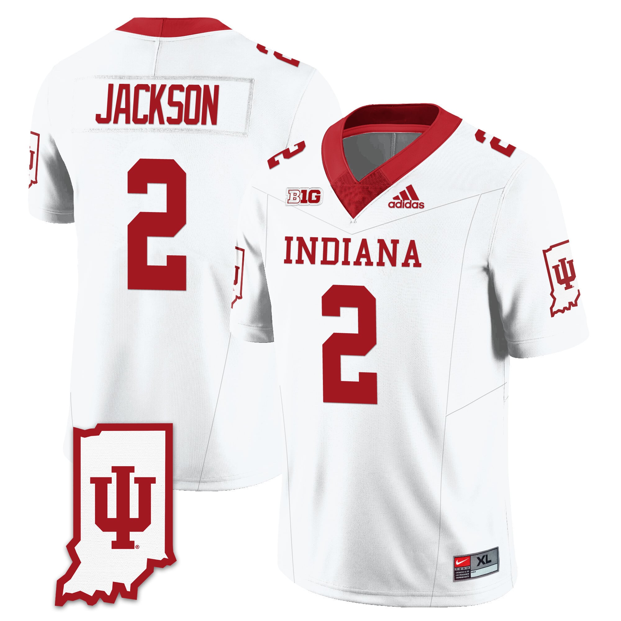 Men's Indiana Hoosiers Football Jersey All Stitched - Indiana Map