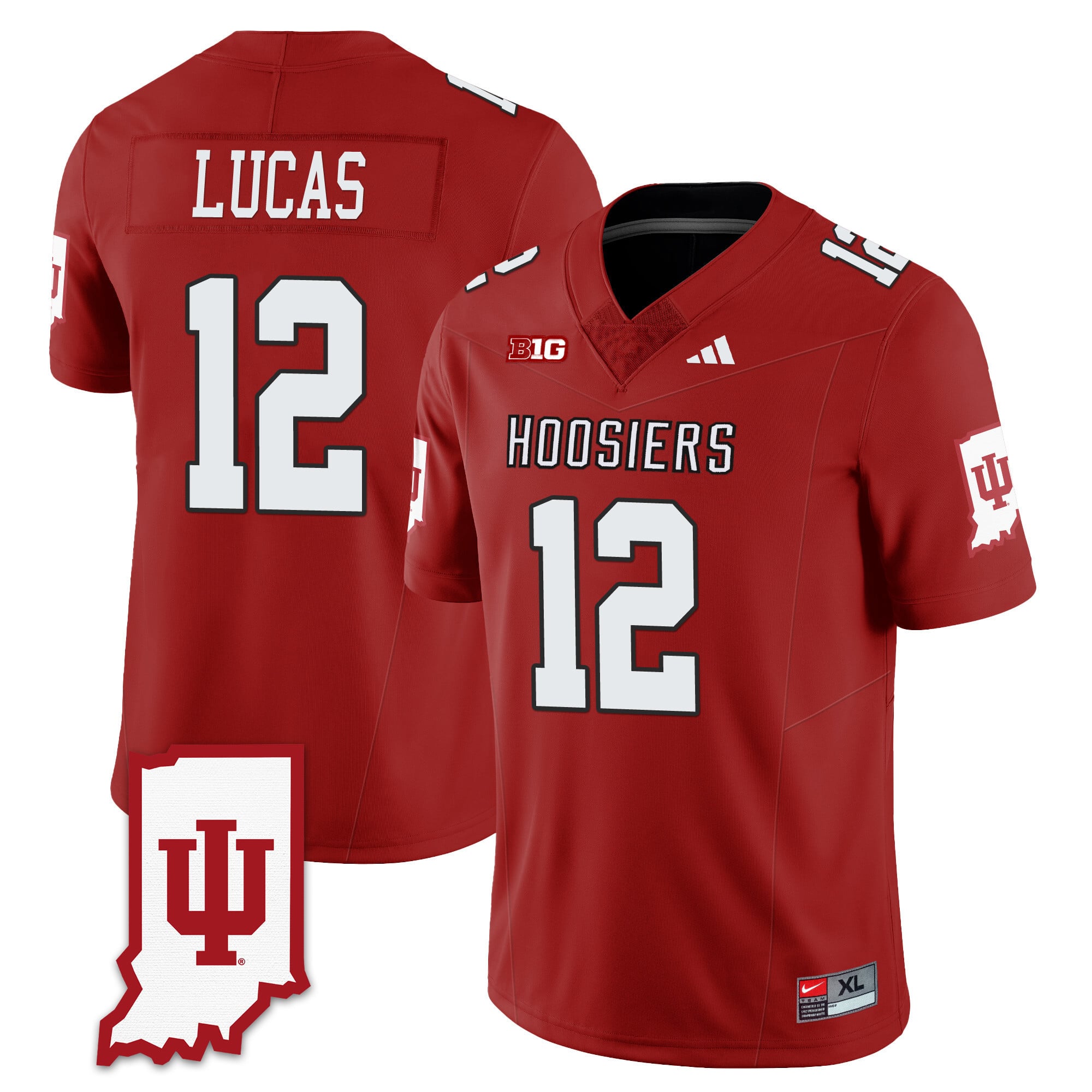 Men's Indiana Hoosiers Football Jersey All Stitched - Indiana Map