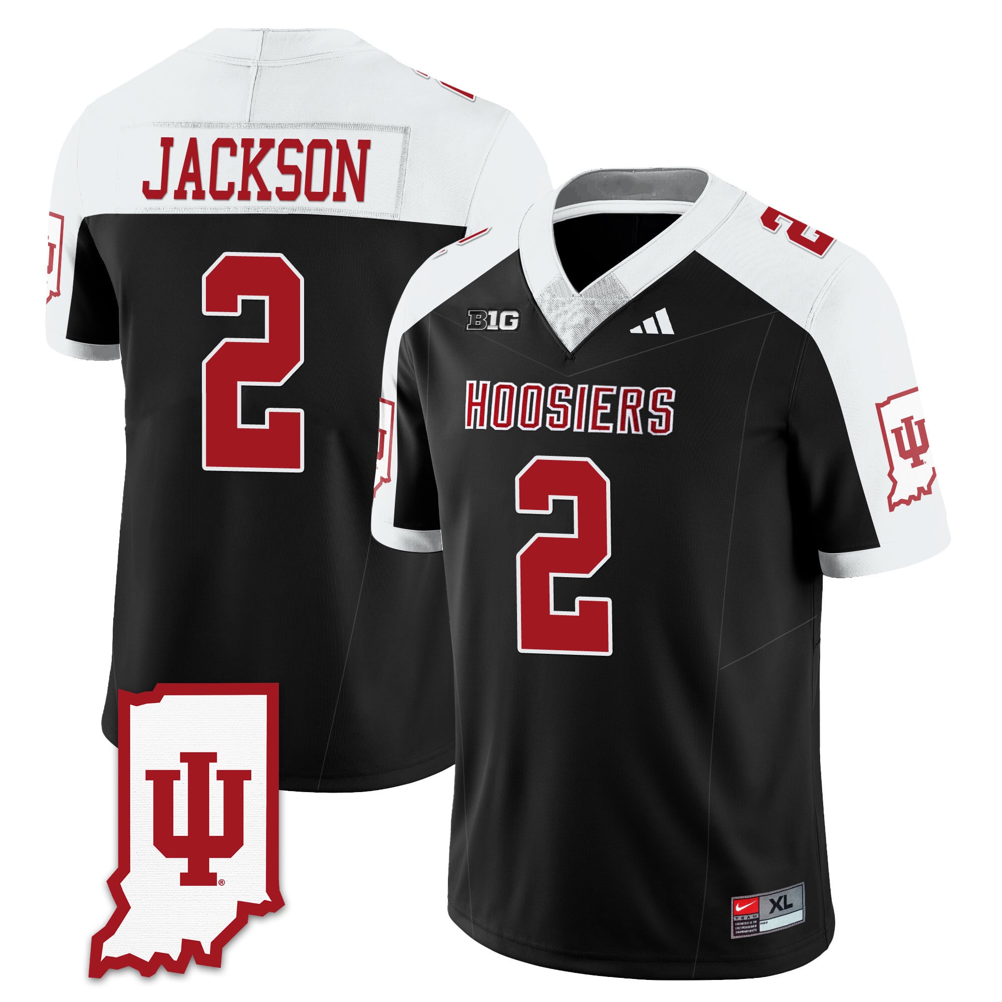 Men's Indiana Hoosiers Football Jersey All Stitched - Indiana Map
