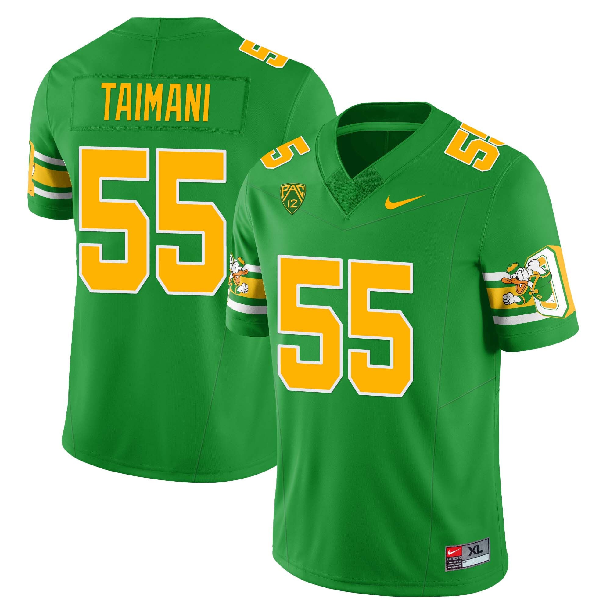 Men’s Oregon Ducks ‘Mighty Oregon’ Throwback Football Uniforms – All Stitched