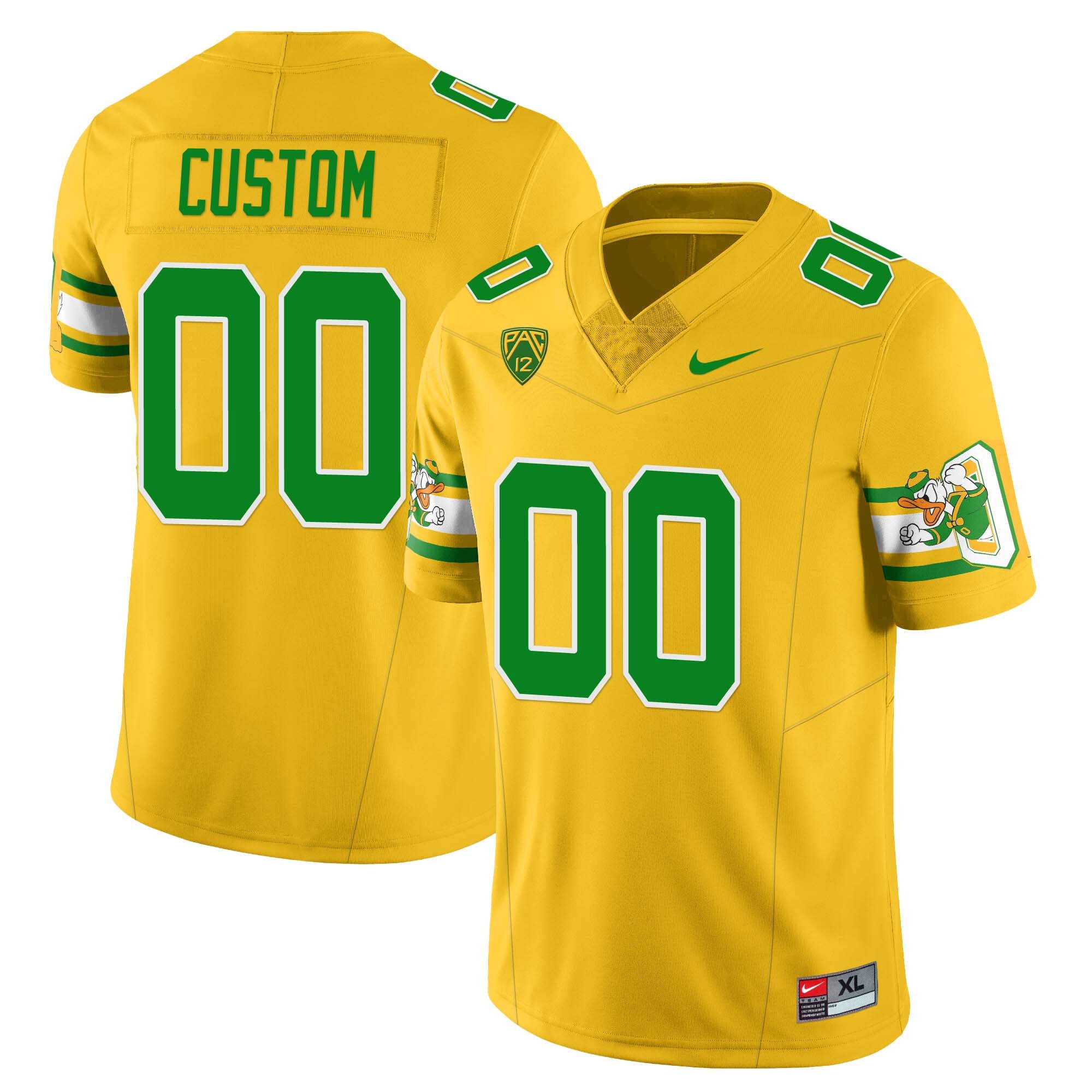 Men’s Oregon Ducks ‘Mighty Oregon’ Throwback Football Custom Uniforms – All Stitched