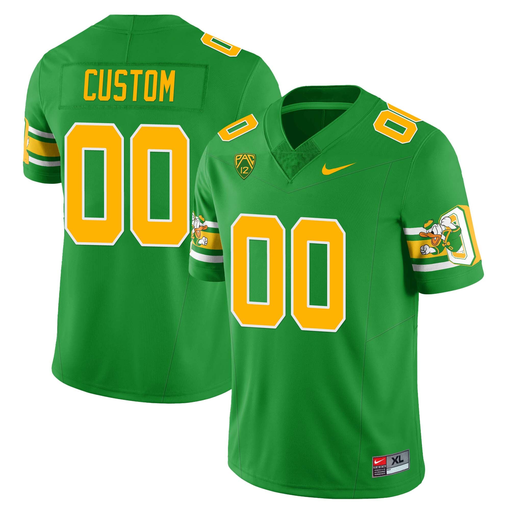 Men’s Oregon Ducks ‘Mighty Oregon’ Throwback Football Custom Uniforms – All Stitched