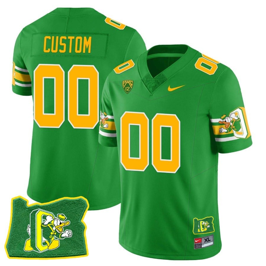 Custom Oregon Ducks ‘Mighty Oregon’ Throwback Football Stitched Jersey – Oregon State