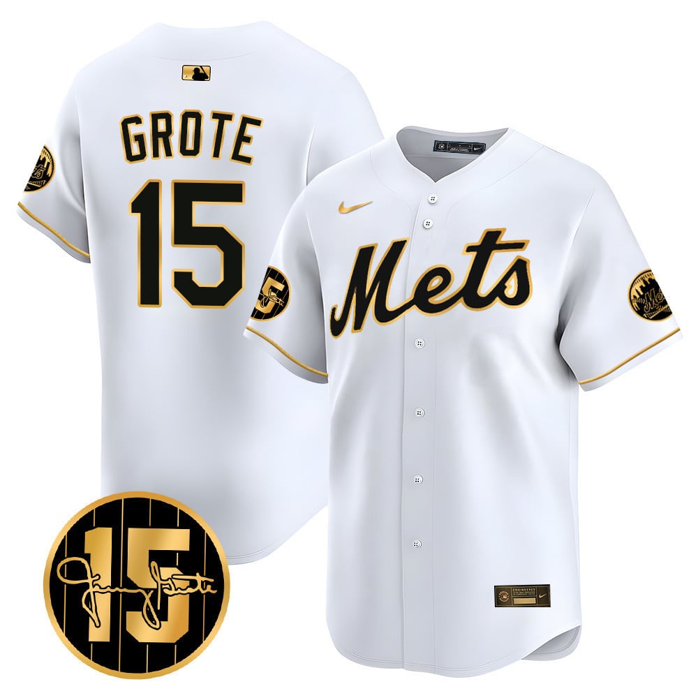 New York Mets Jerry Grote Patch Vapor Premier Limited V1 Jersey – All Stitched