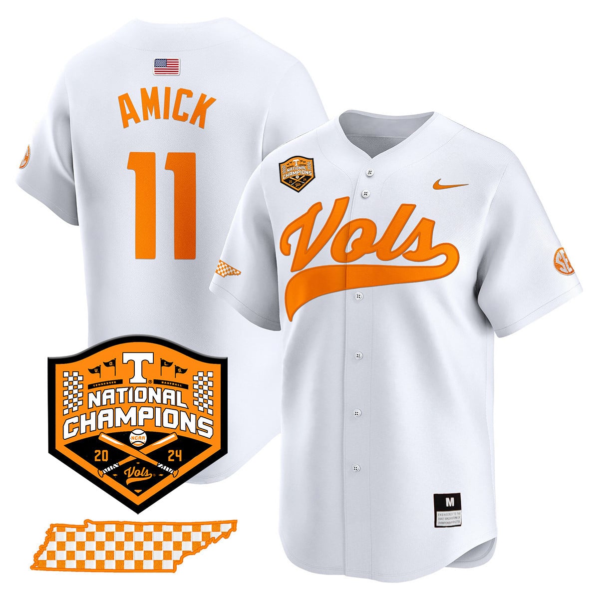 Men's Tennessee Volunteers 2024 National Champions Vapor Premier Limited Jersey - All Stitched