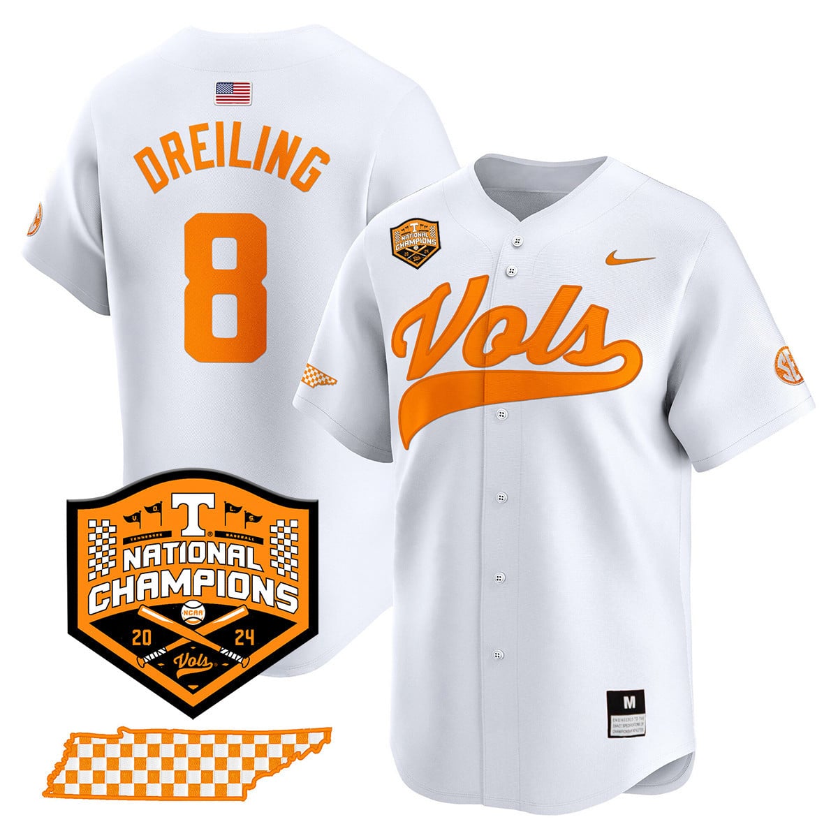 Men's Tennessee Volunteers 2024 National Champions Vapor Premier Limited Jersey - All Stitched