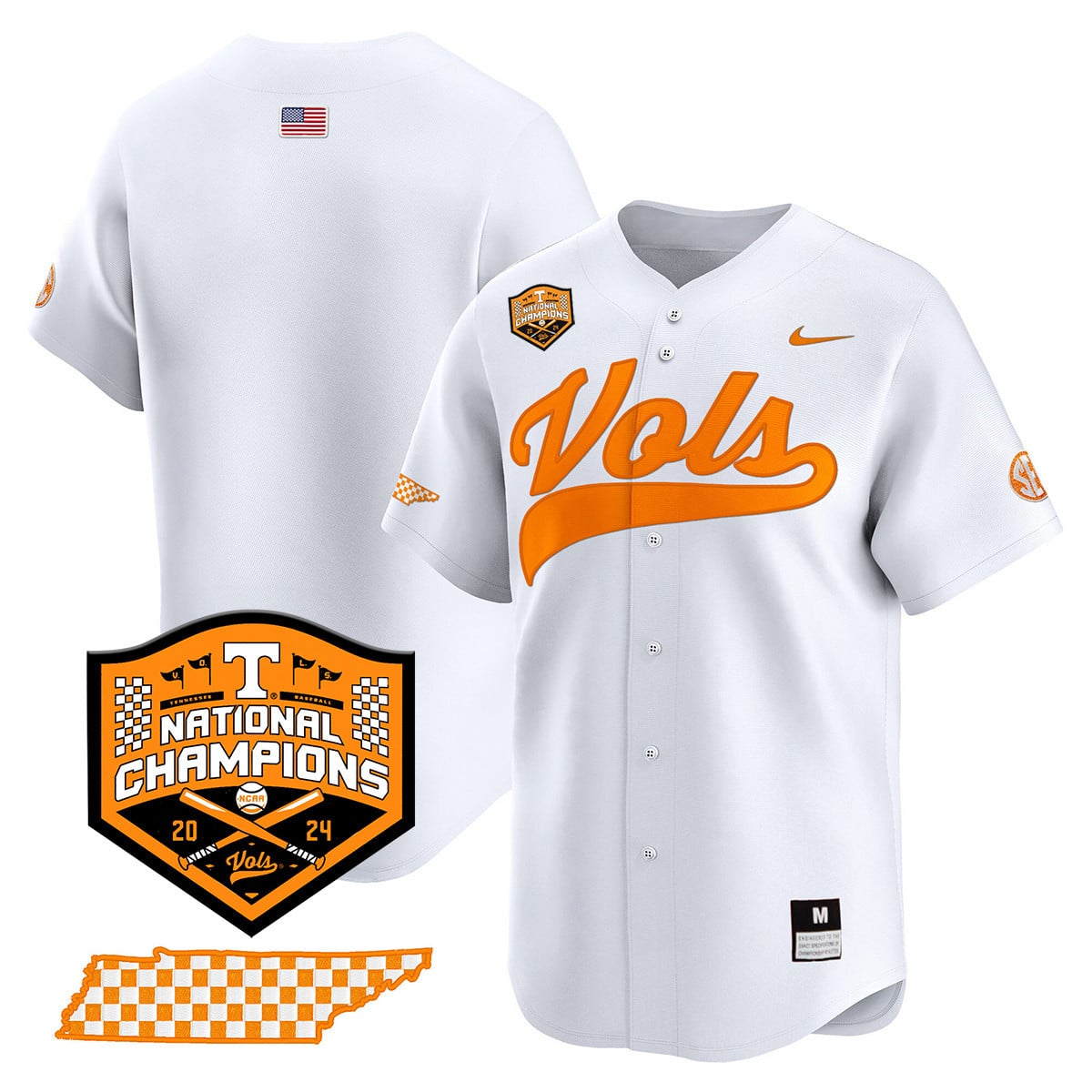 Men's Tennessee Volunteers 2024 National Champions Vapor Premier Limited Jersey - All Stitched