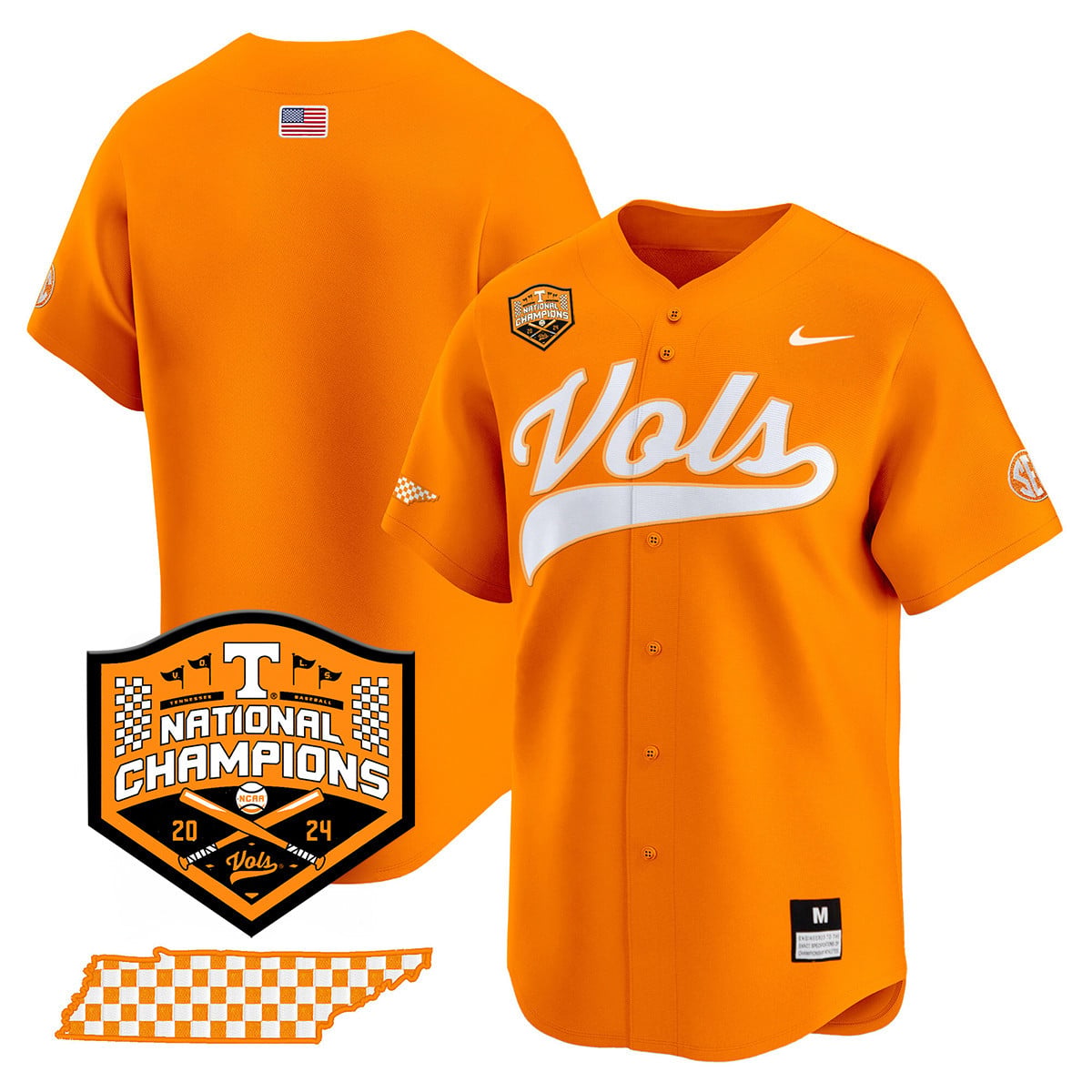 Men's Tennessee Volunteers 2024 National Champions Vapor Premier Limited Jersey - All Stitched