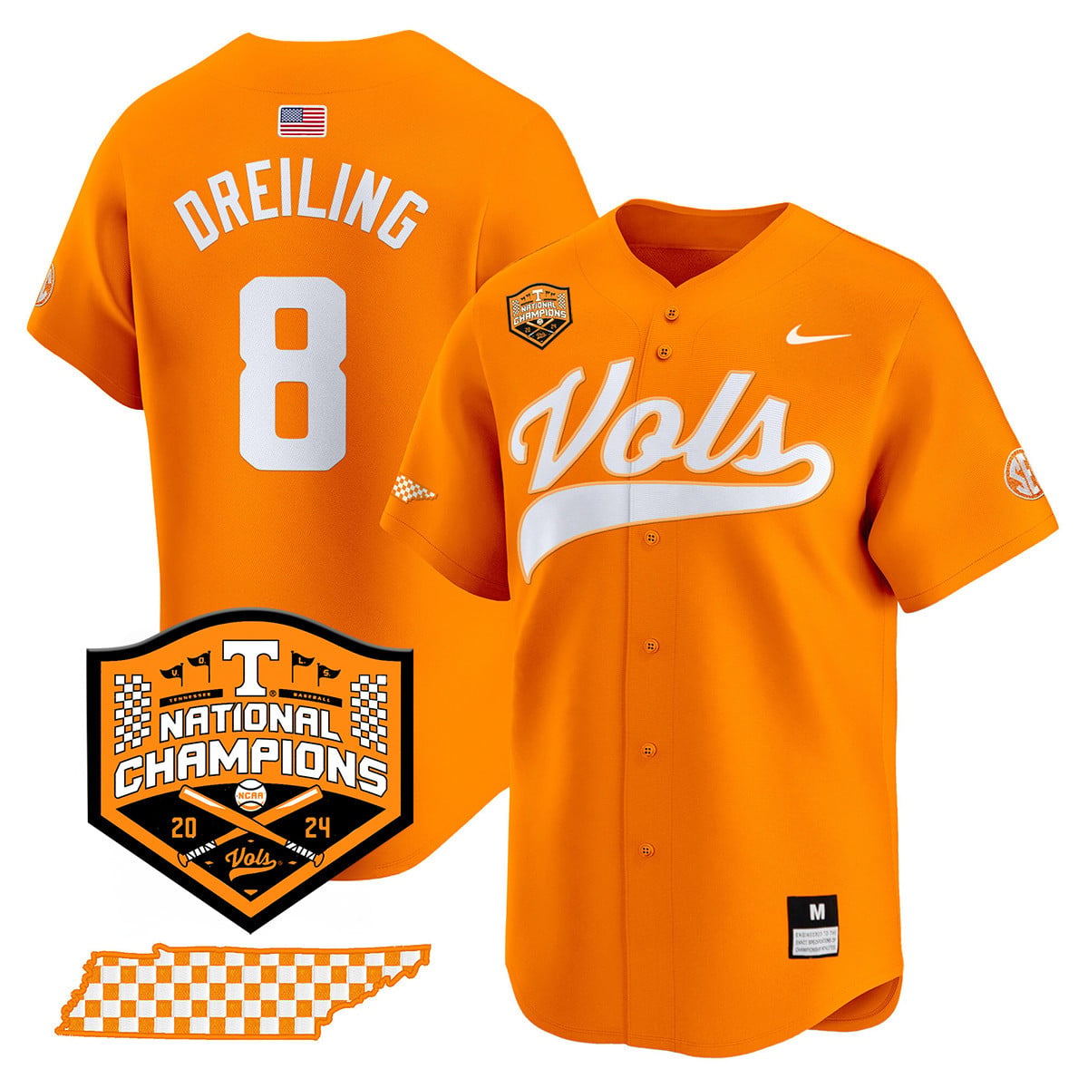 Men's Tennessee Volunteers 2024 National Champions Vapor Premier Limited Jersey - All Stitched