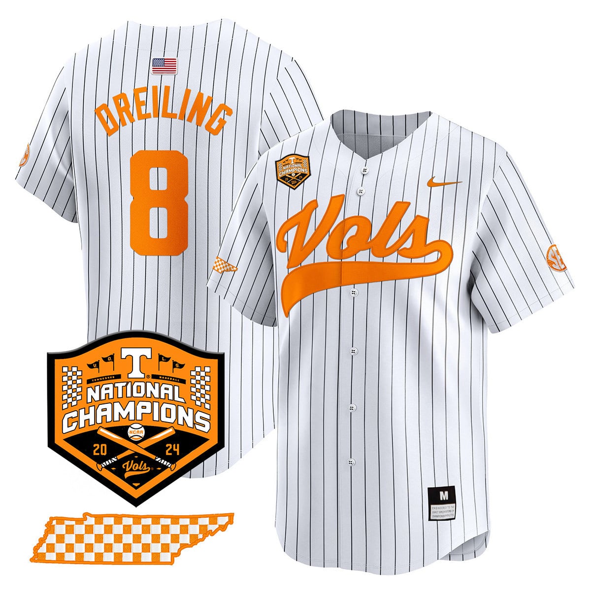 Men's Tennessee Volunteers 2024 National Champions Vapor Premier Limited Jersey - All Stitched