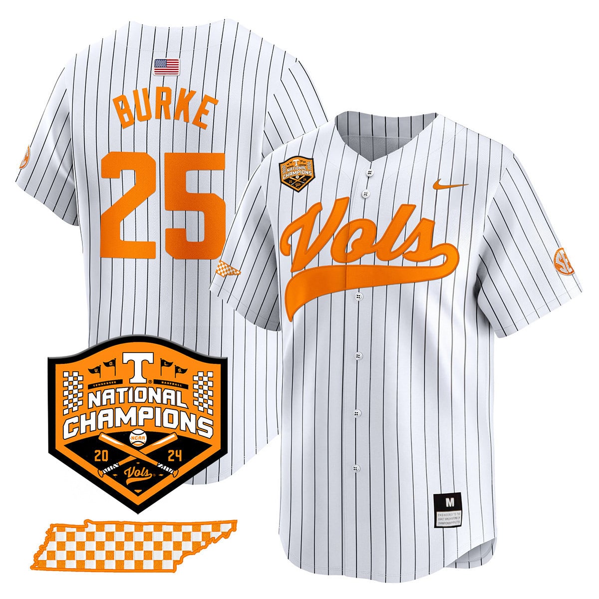Men's Tennessee Volunteers 2024 National Champions Vapor Premier Limited Jersey - All Stitched