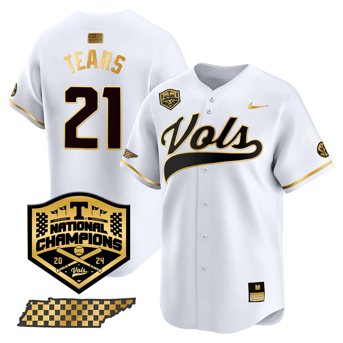 Men's Tennessee Volunteers 2024 National Champions Vapor Premier Limited Jersey - All Stitched