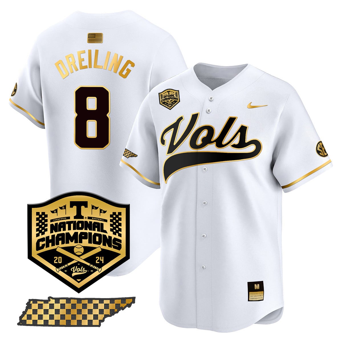 Men's Tennessee Volunteers 2024 National Champions Vapor Premier Limited Jersey - All Stitched