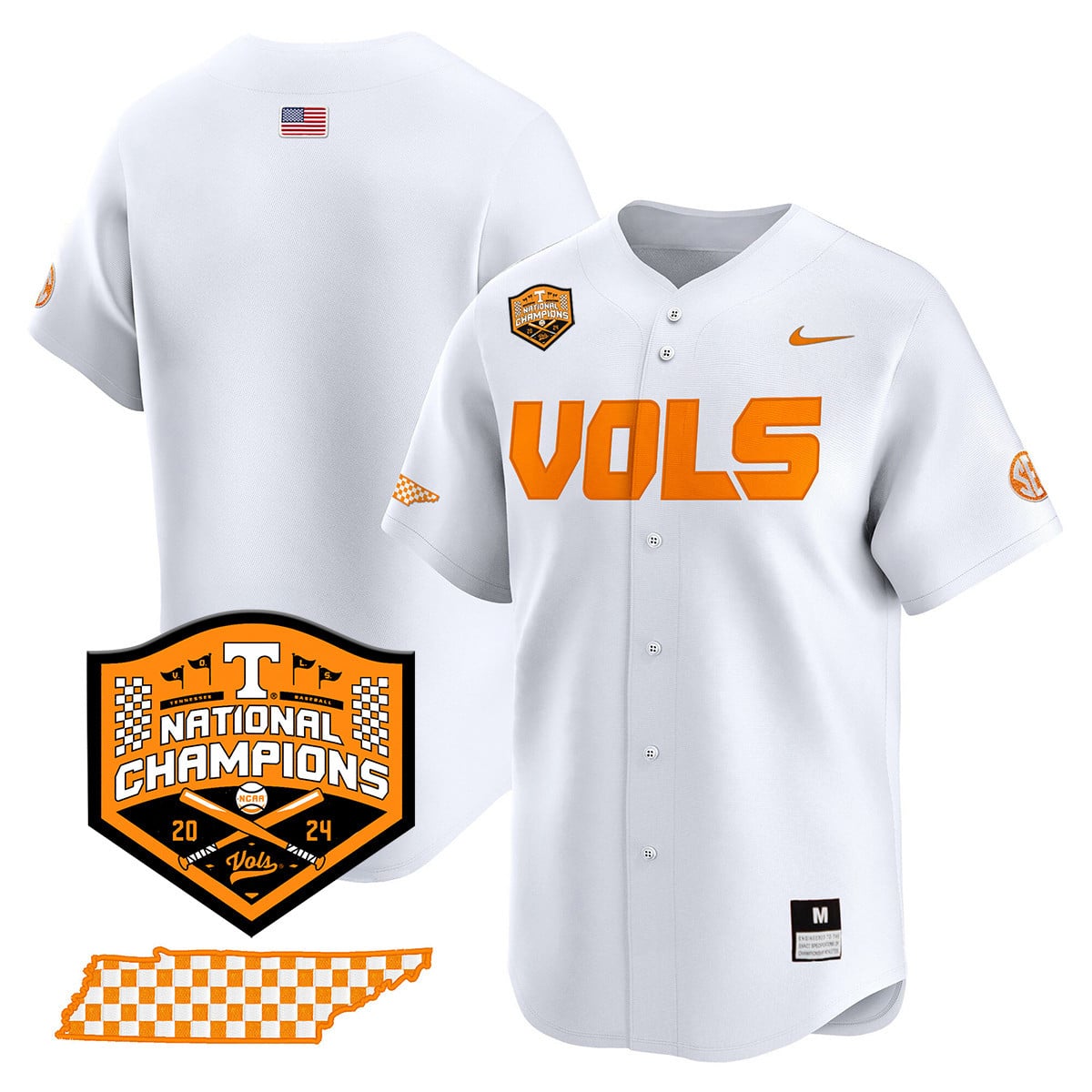Men's Tennessee Volunteers 2024 National Champions Vapor Premier Limited Jersey V1 - All Stitched