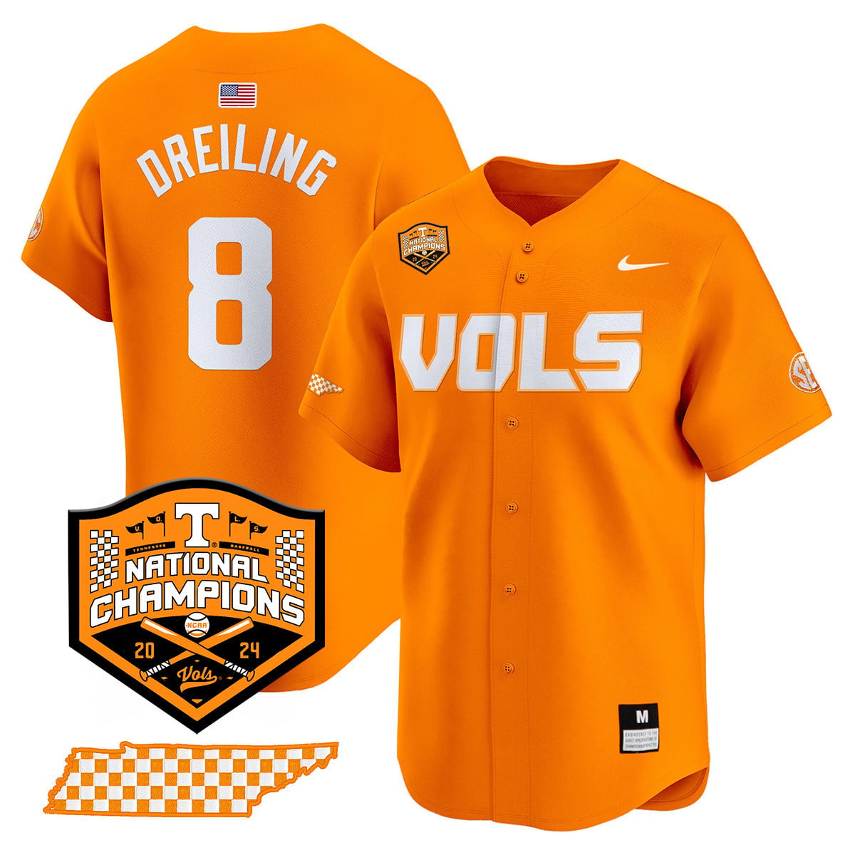 Men's Tennessee Volunteers 2024 National Champions Vapor Premier Limited Jersey V1 - All Stitched