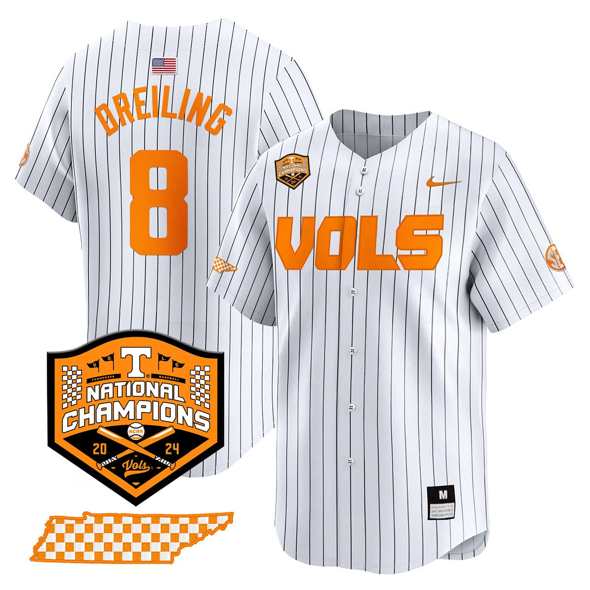 Men's Tennessee Volunteers 2024 National Champions Vapor Premier Limited Jersey V1 - All Stitched