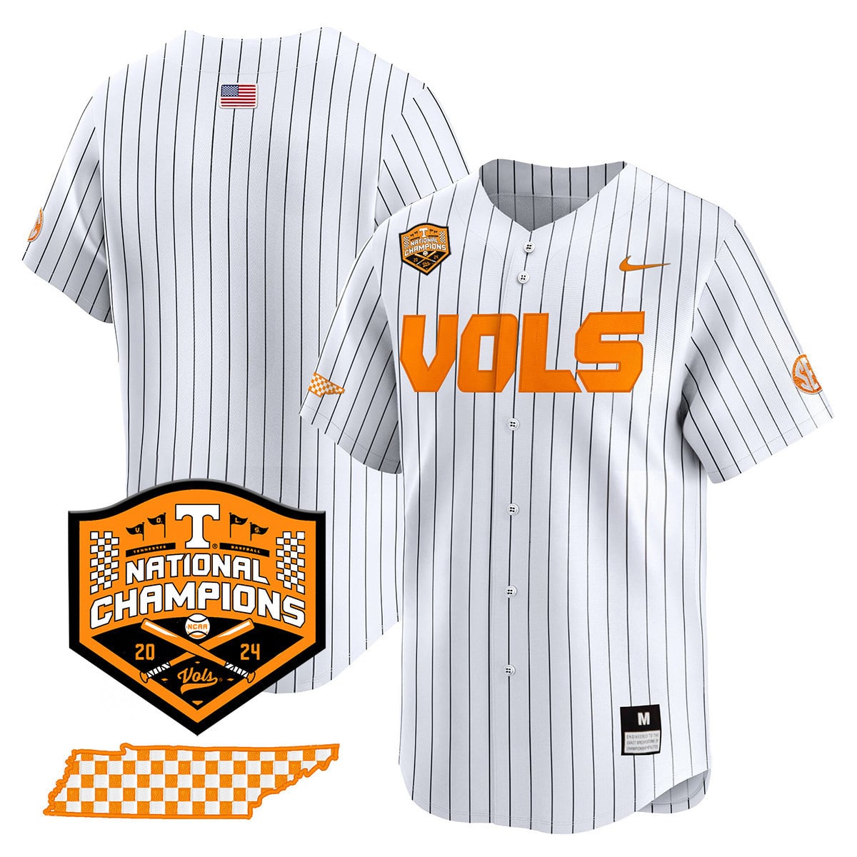 Men's Tennessee Volunteers 2024 National Champions Vapor Premier Limited Jersey V1 - All Stitched
