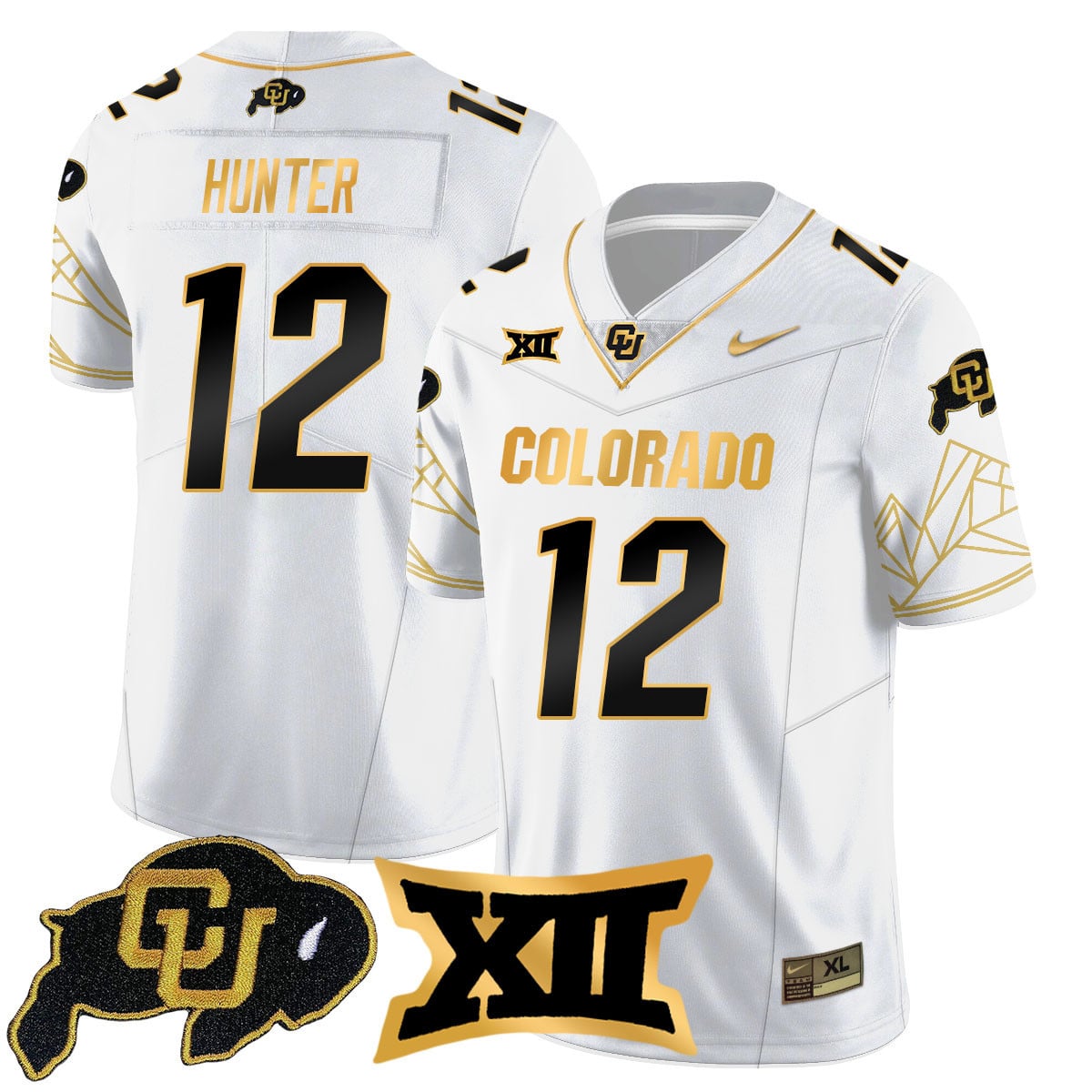 Men's Colorado Buffaloes 2024 Vapor Limited Gold Jersey N3 - All Stitched