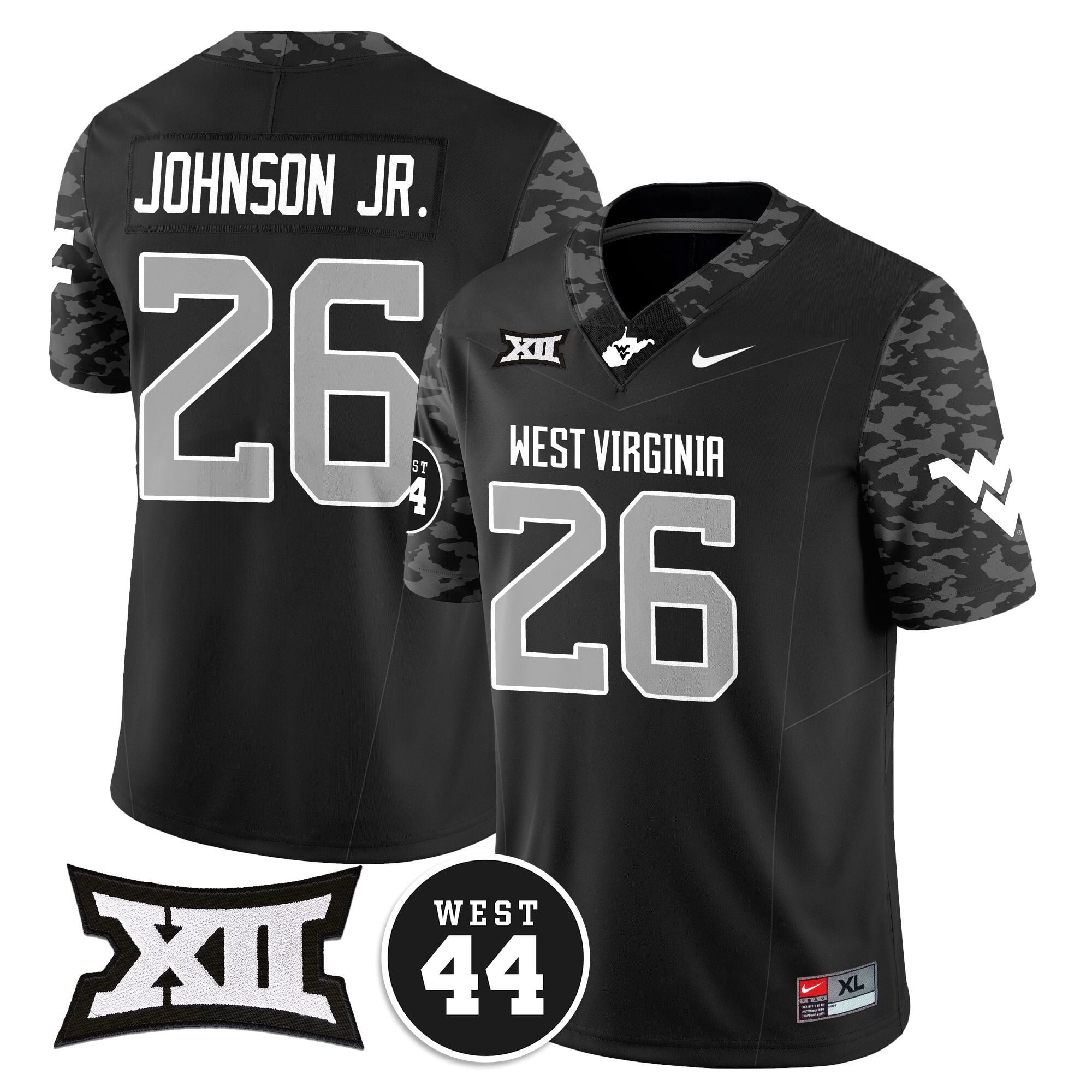 Men's West Virginia Mountaineers 2024 Vapor Limited Jersey - All Stitched - Honor Jerry West
