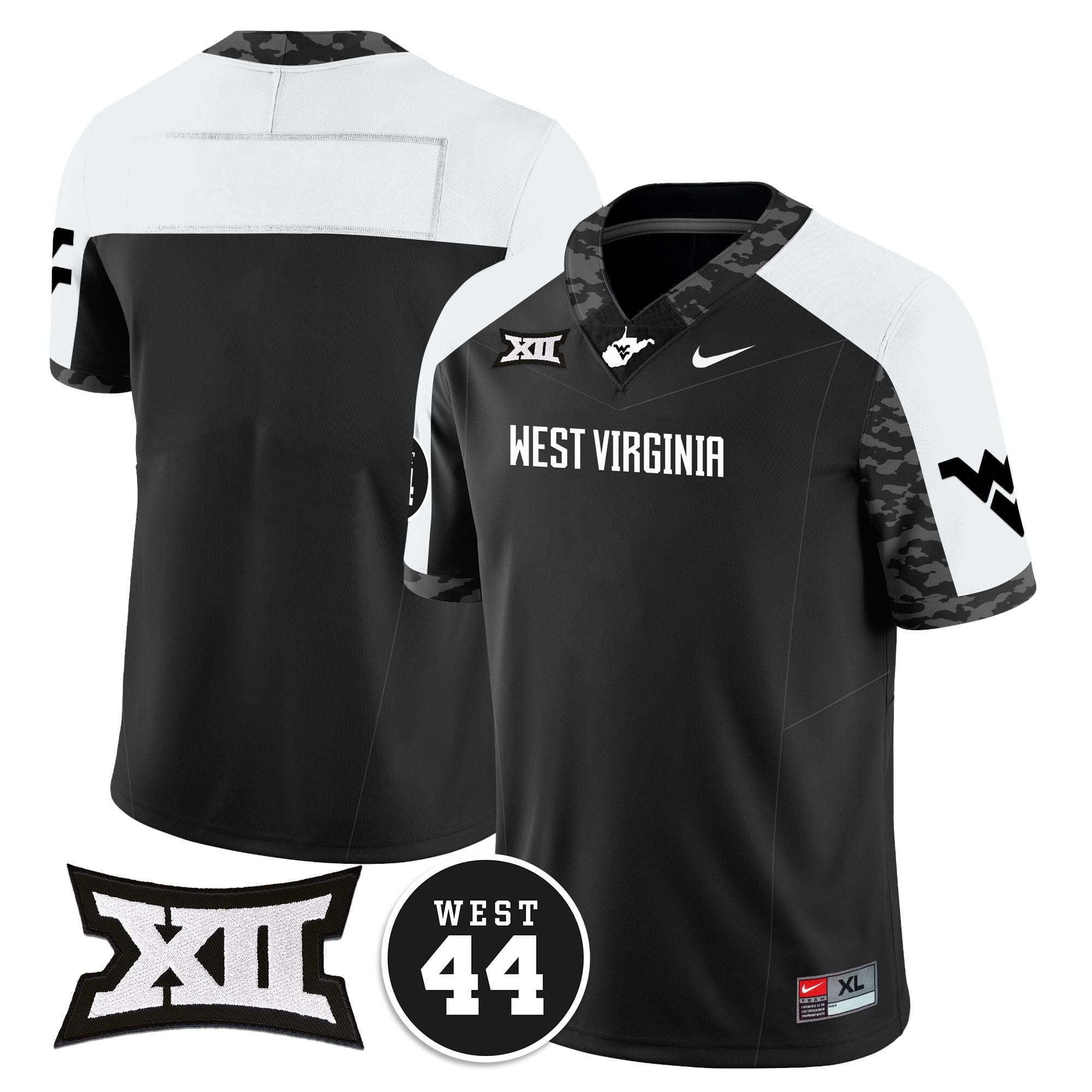 Men's West Virginia Mountaineers 2024 Vapor Limited Jersey - All Stitched - Honor Jerry West