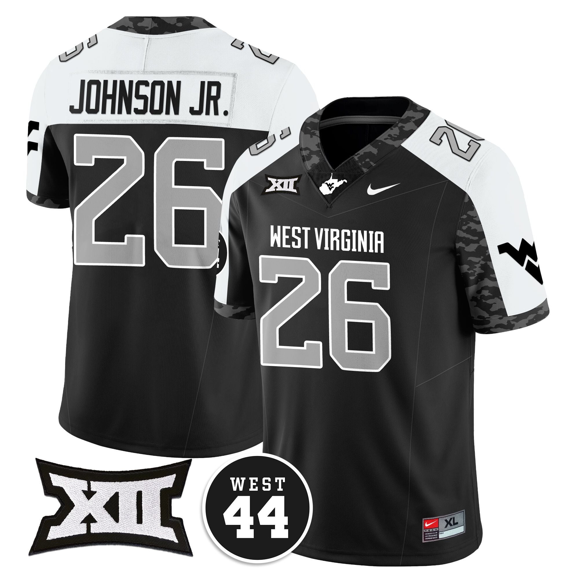 Men's West Virginia Mountaineers 2024 Vapor Limited Jersey - All Stitched - Honor Jerry West