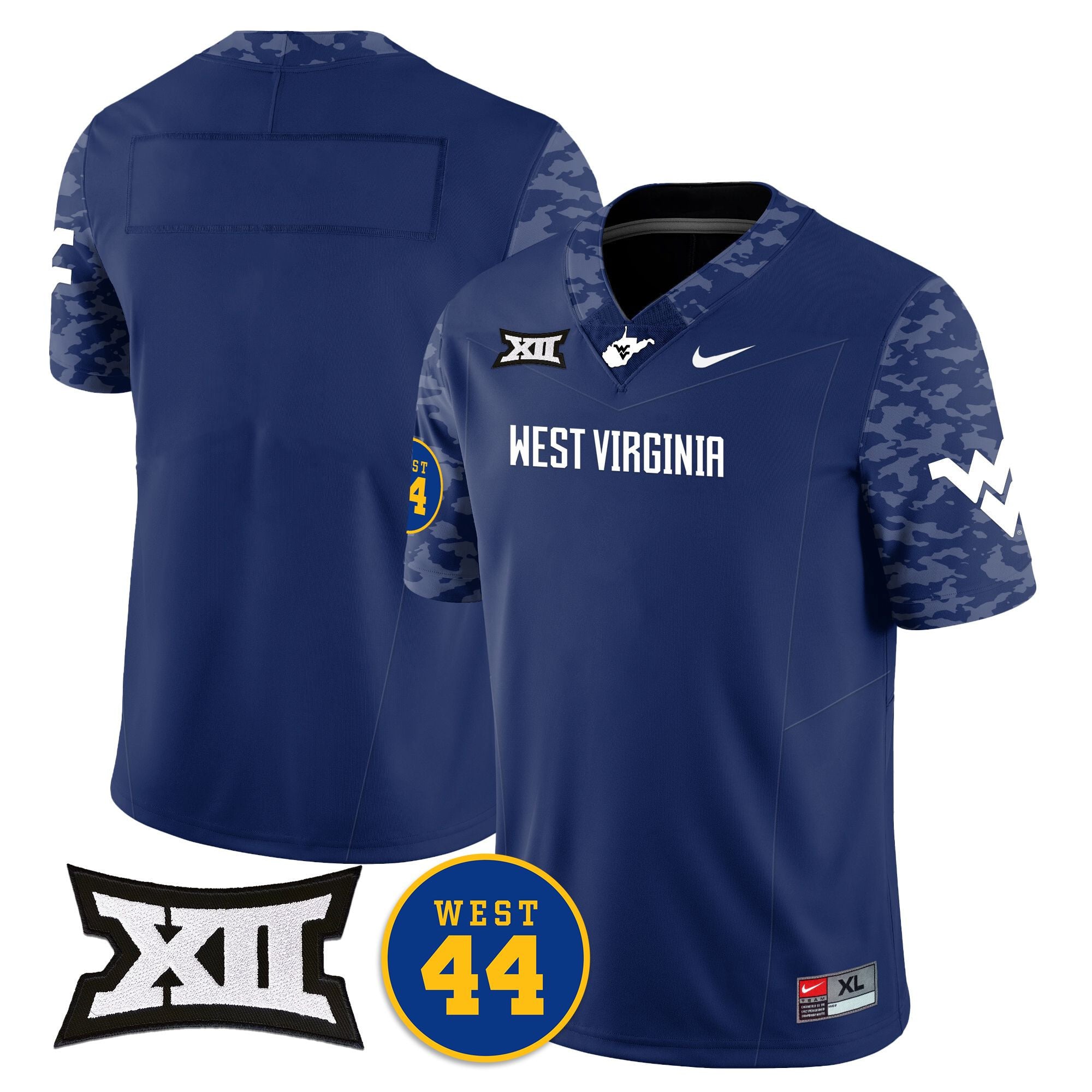Men's West Virginia Mountaineers 2024 Vapor Limited Jersey - All Stitched - Honor Jerry West