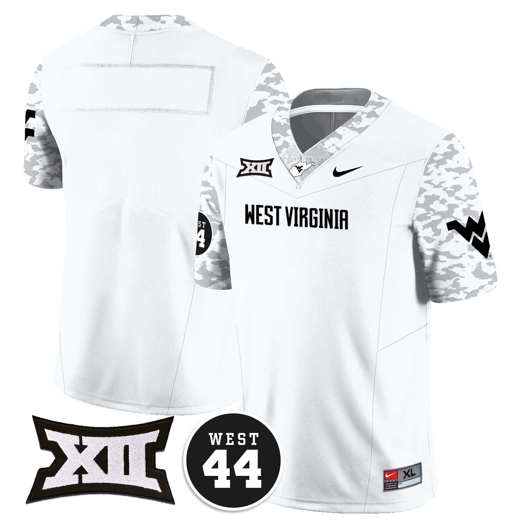 Men's West Virginia Mountaineers 2024 Vapor Limited Jersey - All Stitched - Honor Jerry West