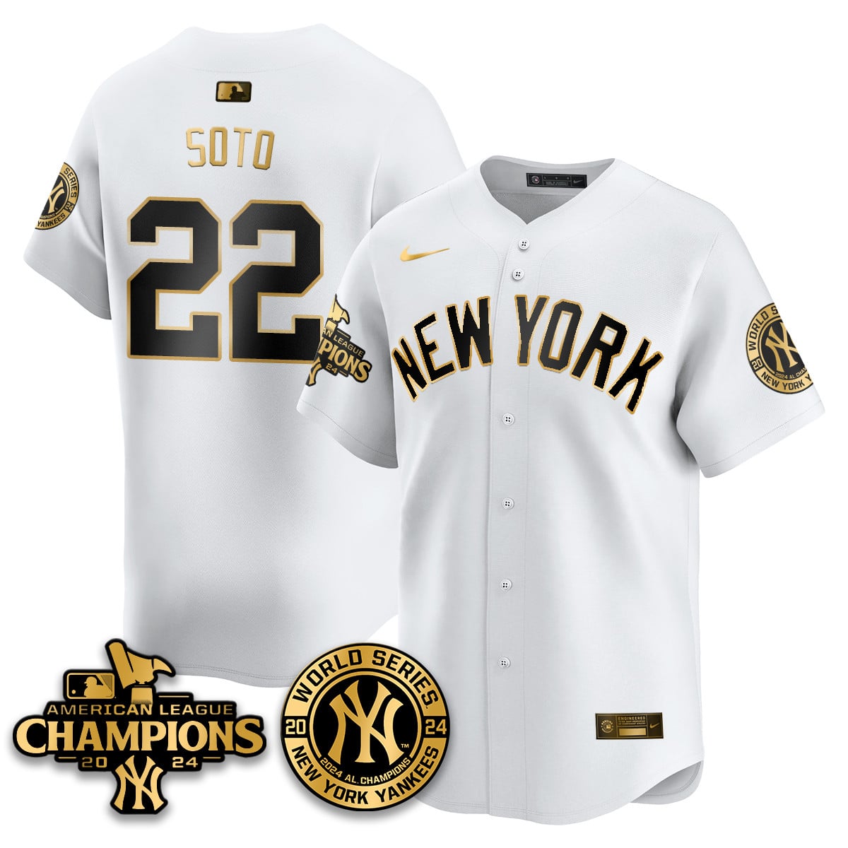 Men's New York Yankees American League Champions Jersey - All Stitched 410VTHNJS026