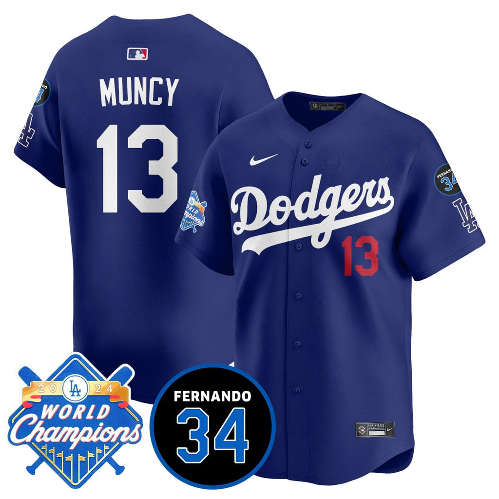 Men's LA Dodgers - World Series Champions 2024/Fernando Valenzuela Memorial Jersey - All Stitched