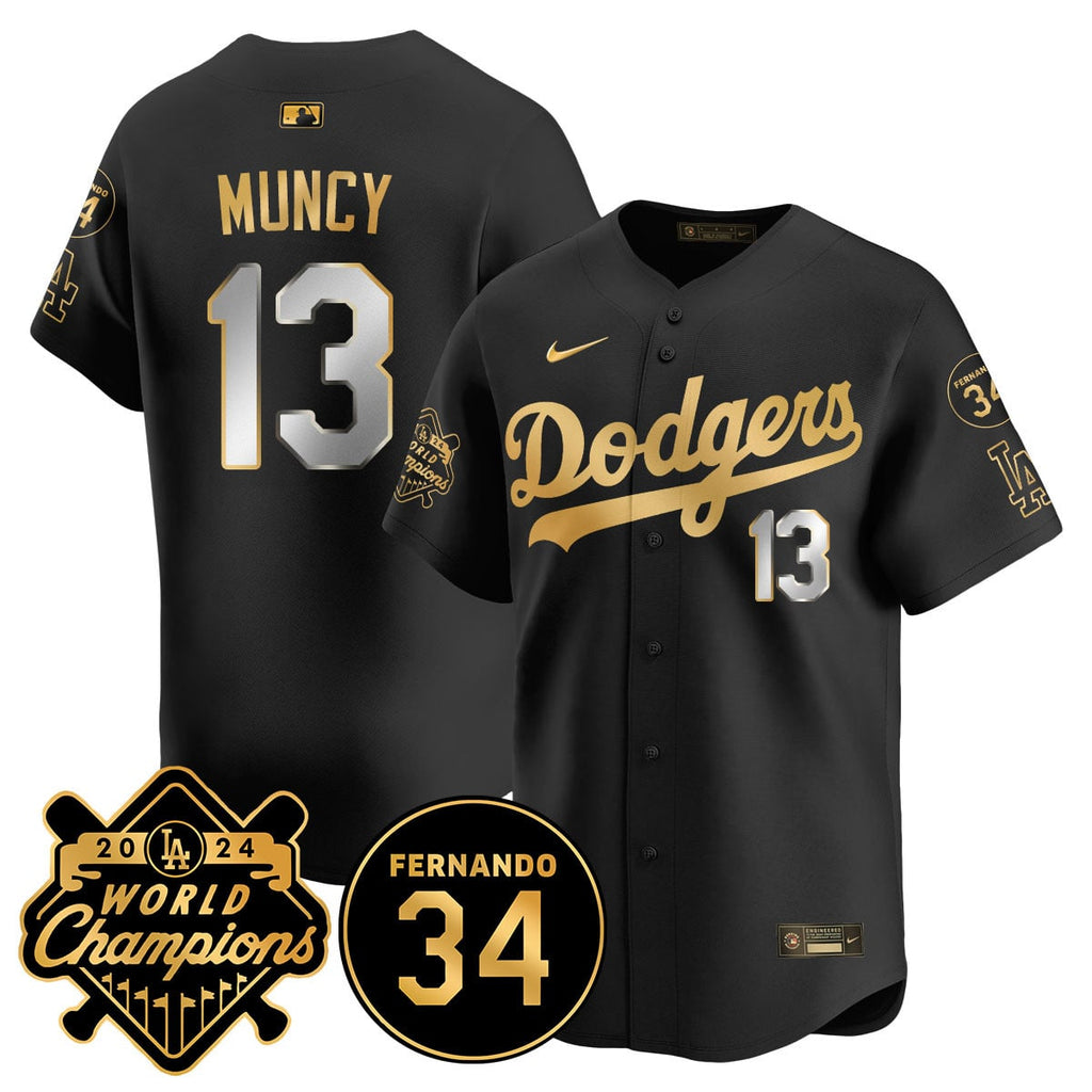 Men's LA Dodgers - World Series Champions 2024/Fernando Valenzuela Memorial Jersey - All Stitched