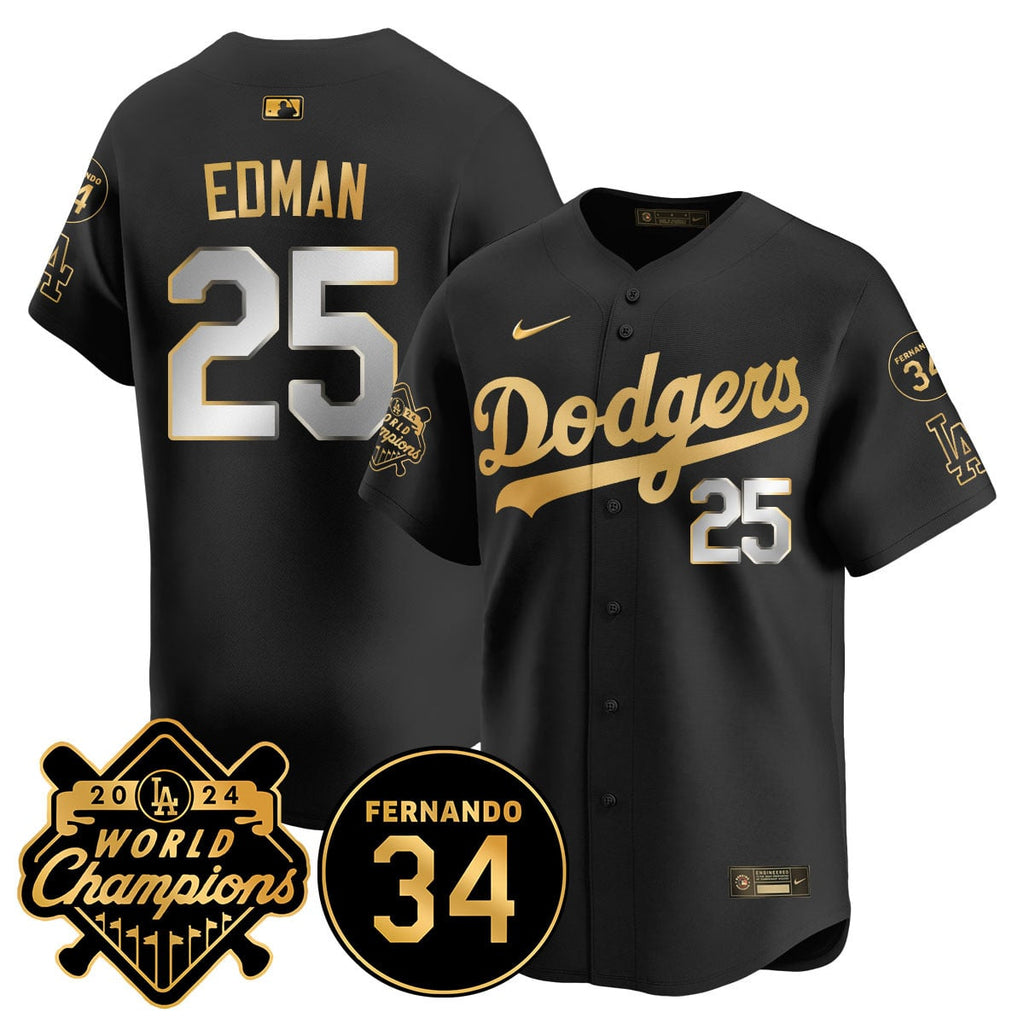 Men's LA Dodgers - World Series Champions 2024/Fernando Valenzuela Memorial Jersey - All Stitched