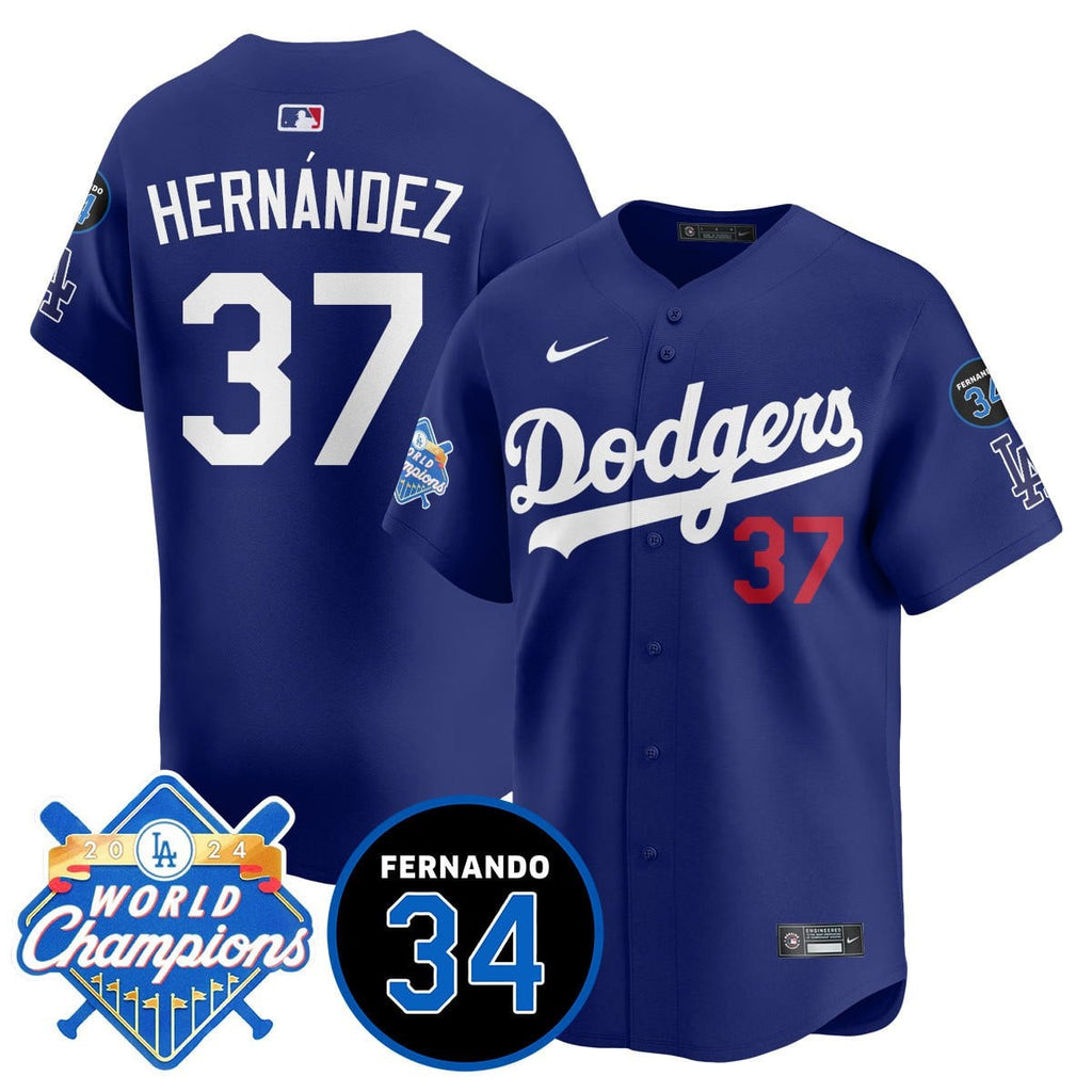Men's LA Dodgers - World Series Champions 2024/Fernando Valenzuela Memorial Jersey - All Stitched