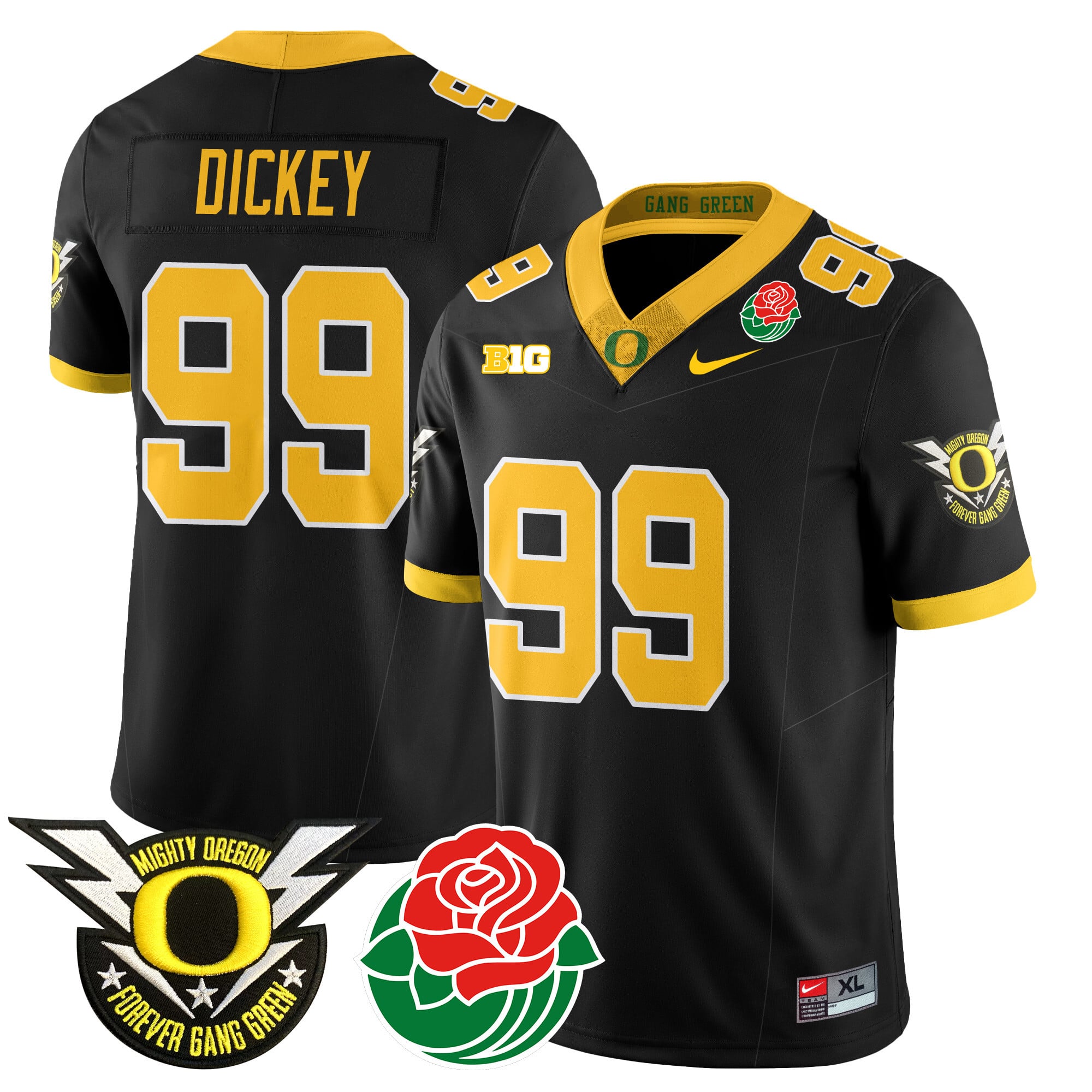Men's Oregon Ducks 2024 Rose Bowl Jersey N2 - All Stitched 412VTHNJS003