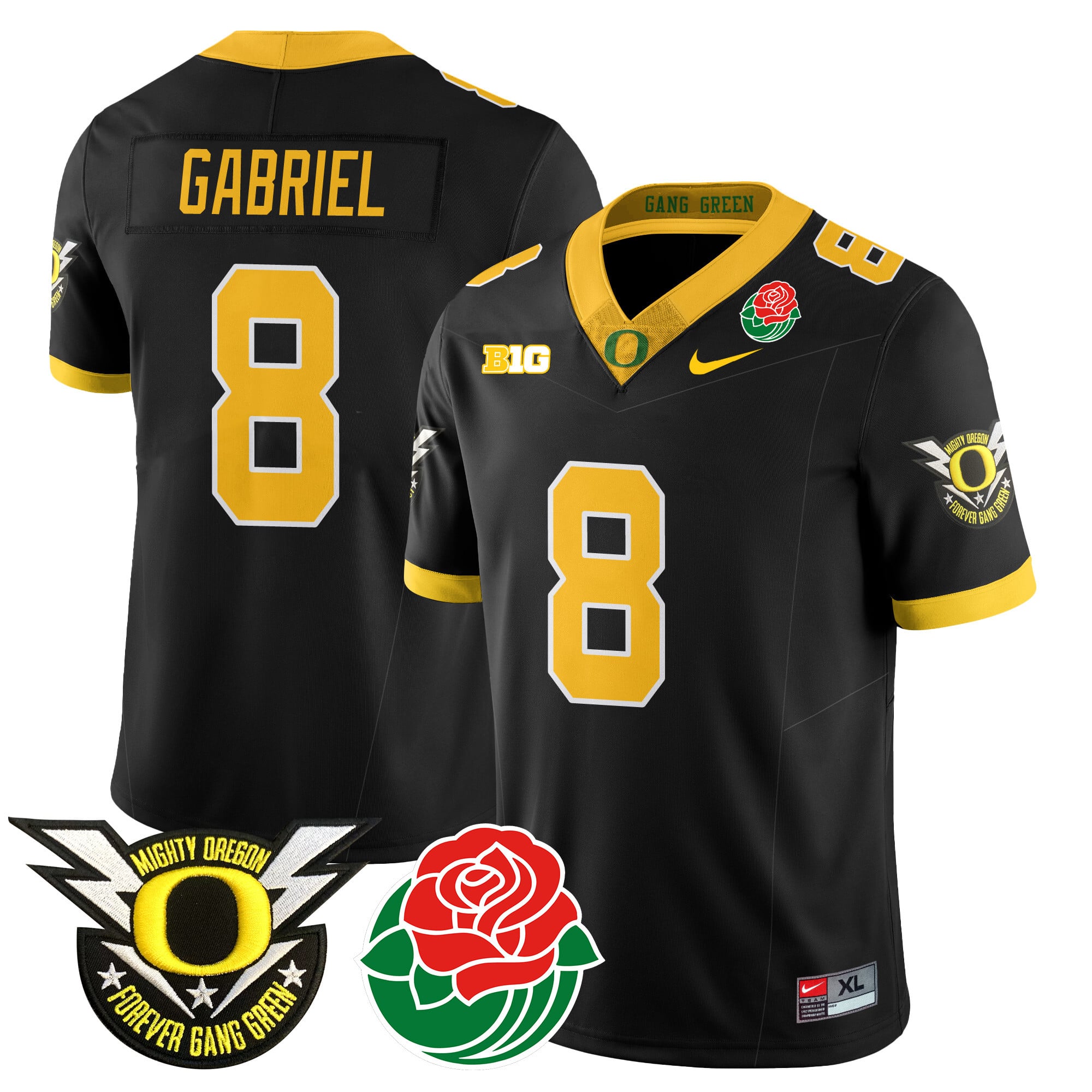 Men's Oregon Ducks 2024 Rose Bowl Jersey N2 - All Stitched 412VTHNJS003